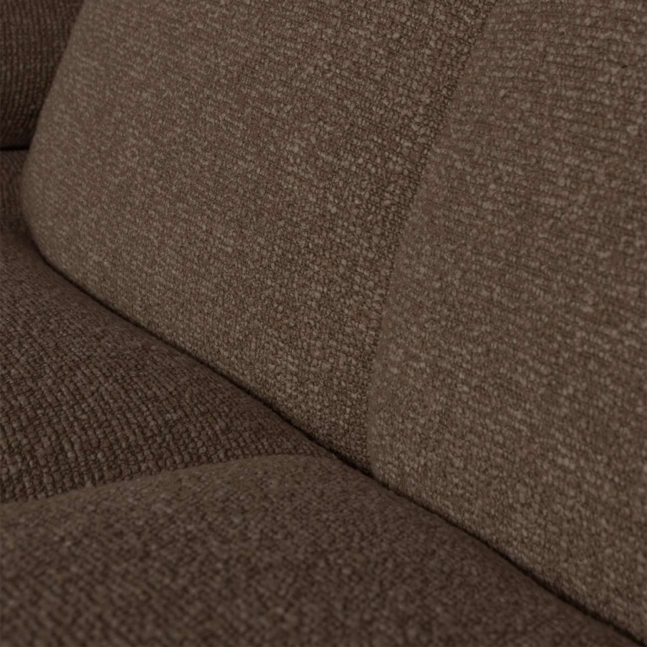 Chaiselongue Mojo aus Boucle-Stoff Rechts, Braun