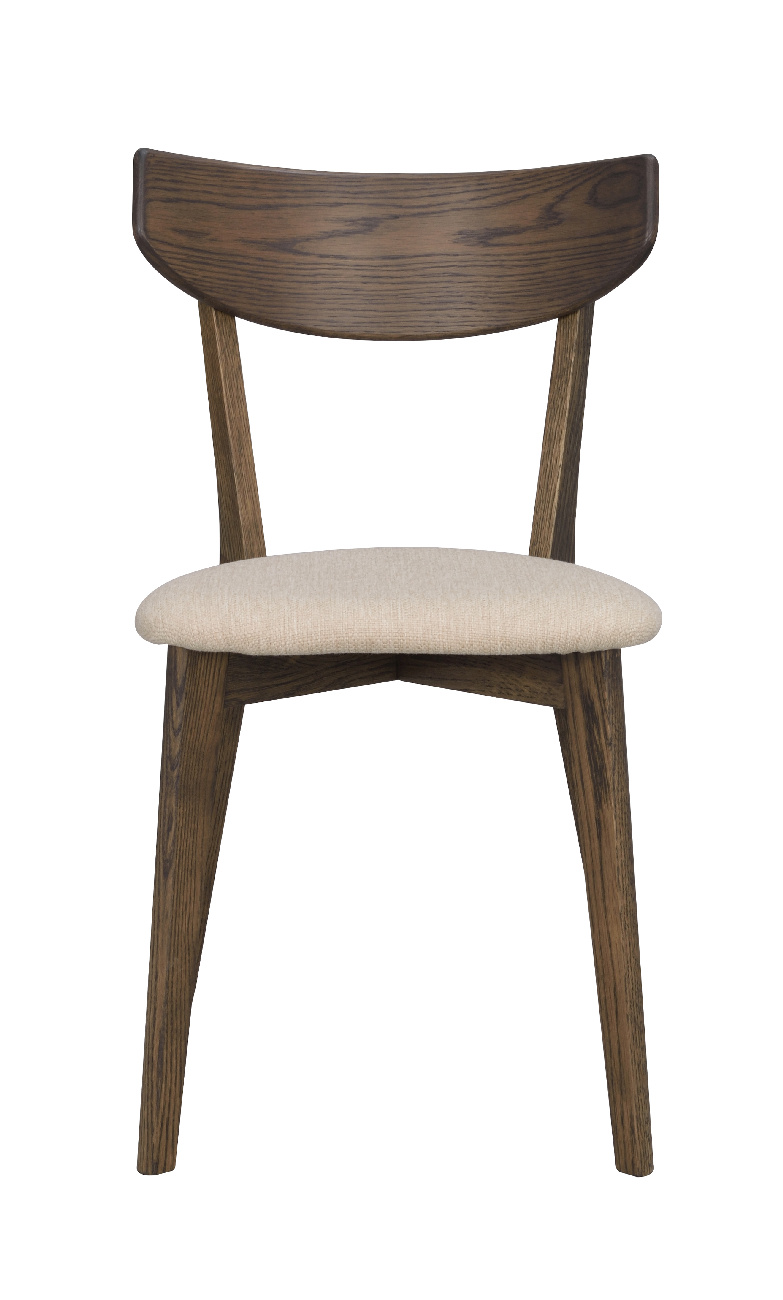 Stuhl Ami Eiche, Gestell Braun / Polster Sand
