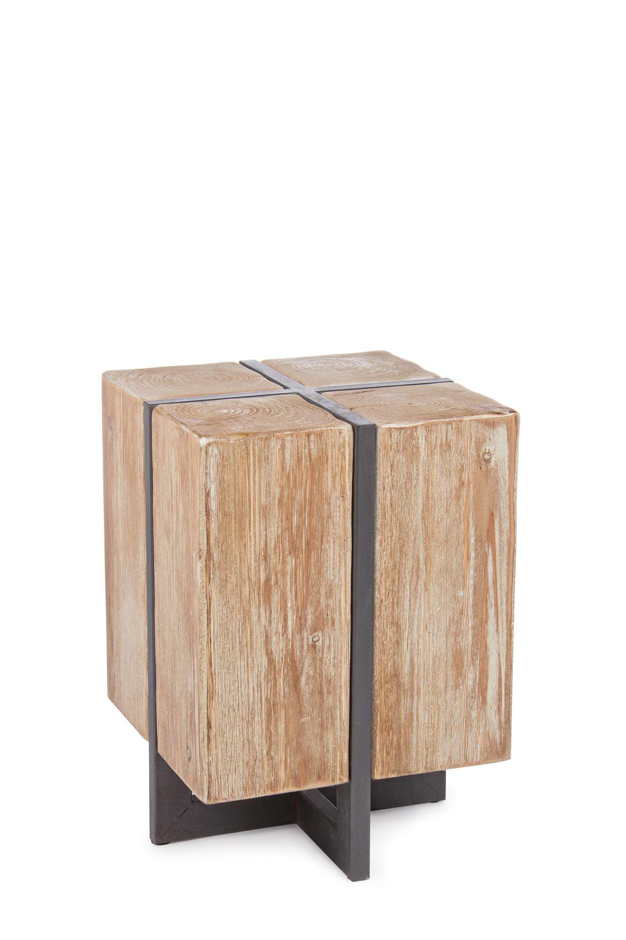 Hocker Gerrett aus Tannenholz, 45 cm