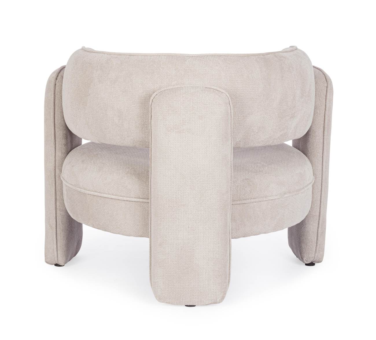 Sessel Aisha aus Stoff, Beige