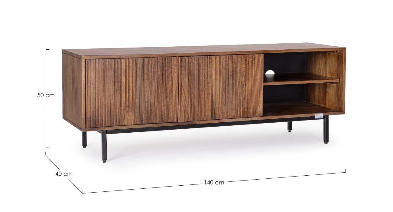 TV Board Tadita aus Mangoholz, 140 cm