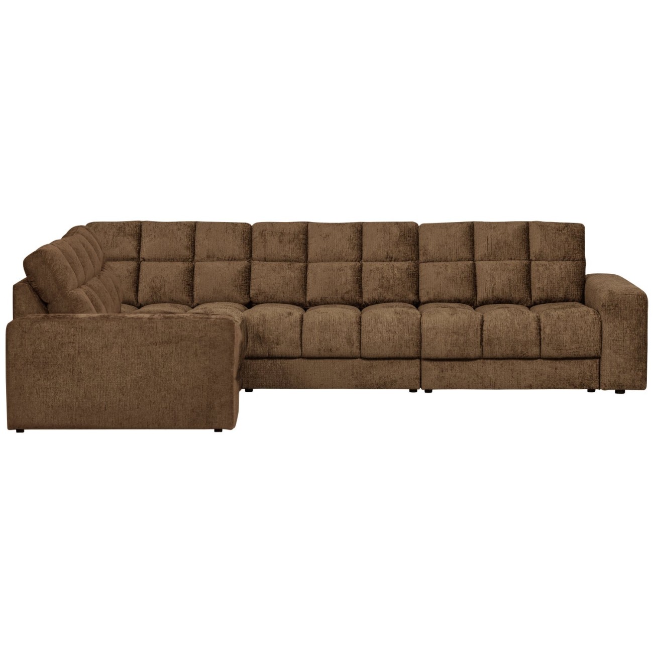 Ecksofa Date aus Struktursamt Links, Brass