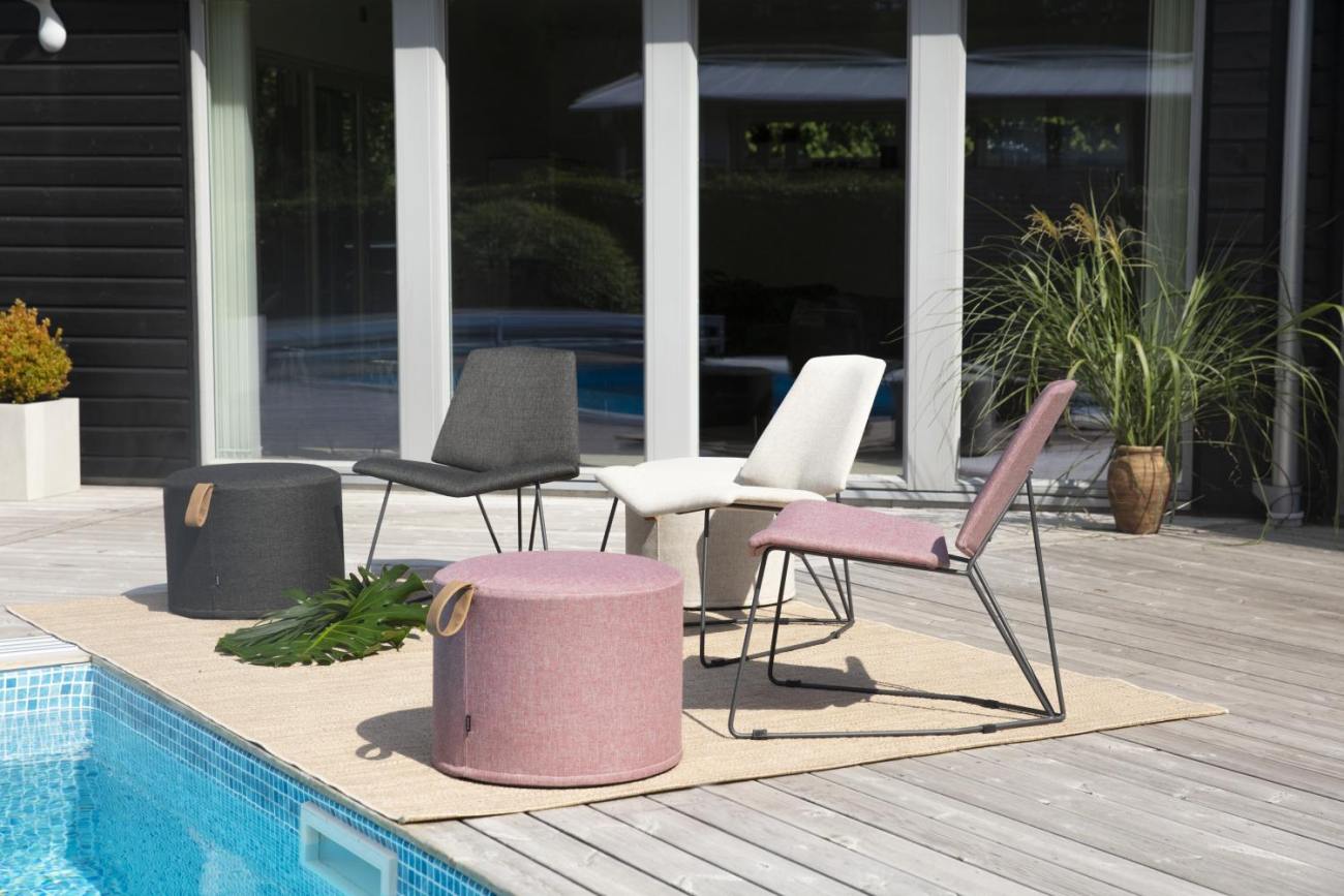 Gartensessel Pollux aus Aluminium, Pink