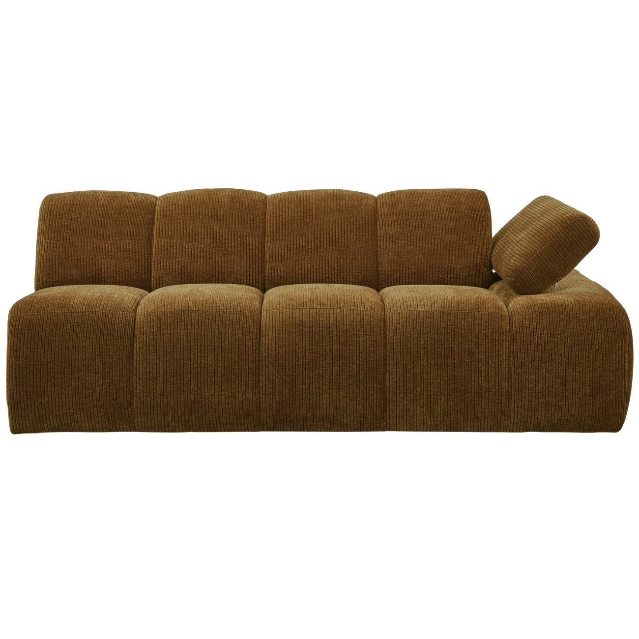 Modulsofa Mojo Flachcord 2er Arm-Rechts, Honiggelb