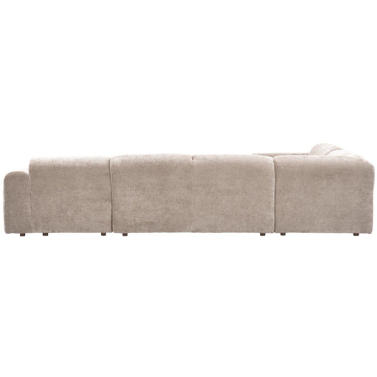 Ecksofa Cloud aus Chenille-Stoff Links, Natur