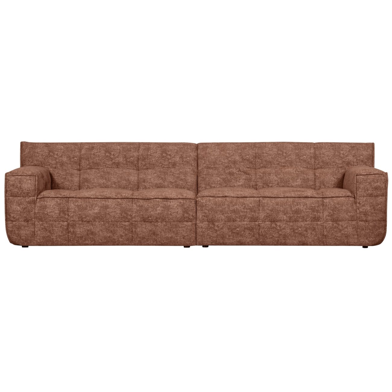 Sofa Timor aus Chenille-Stoff, Rot