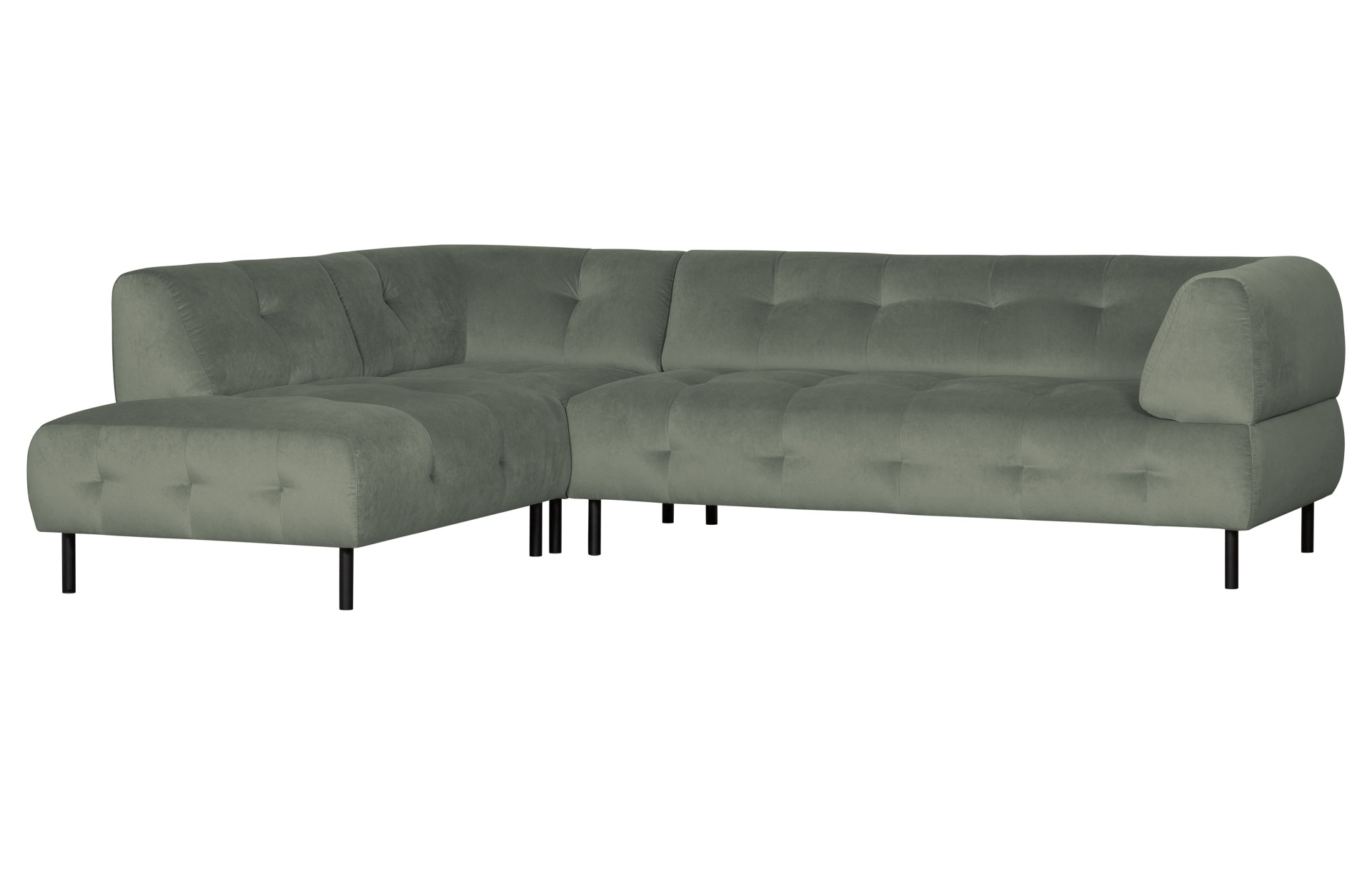 Ecksofa Lloyd mit Samtbezug, Links, Mint