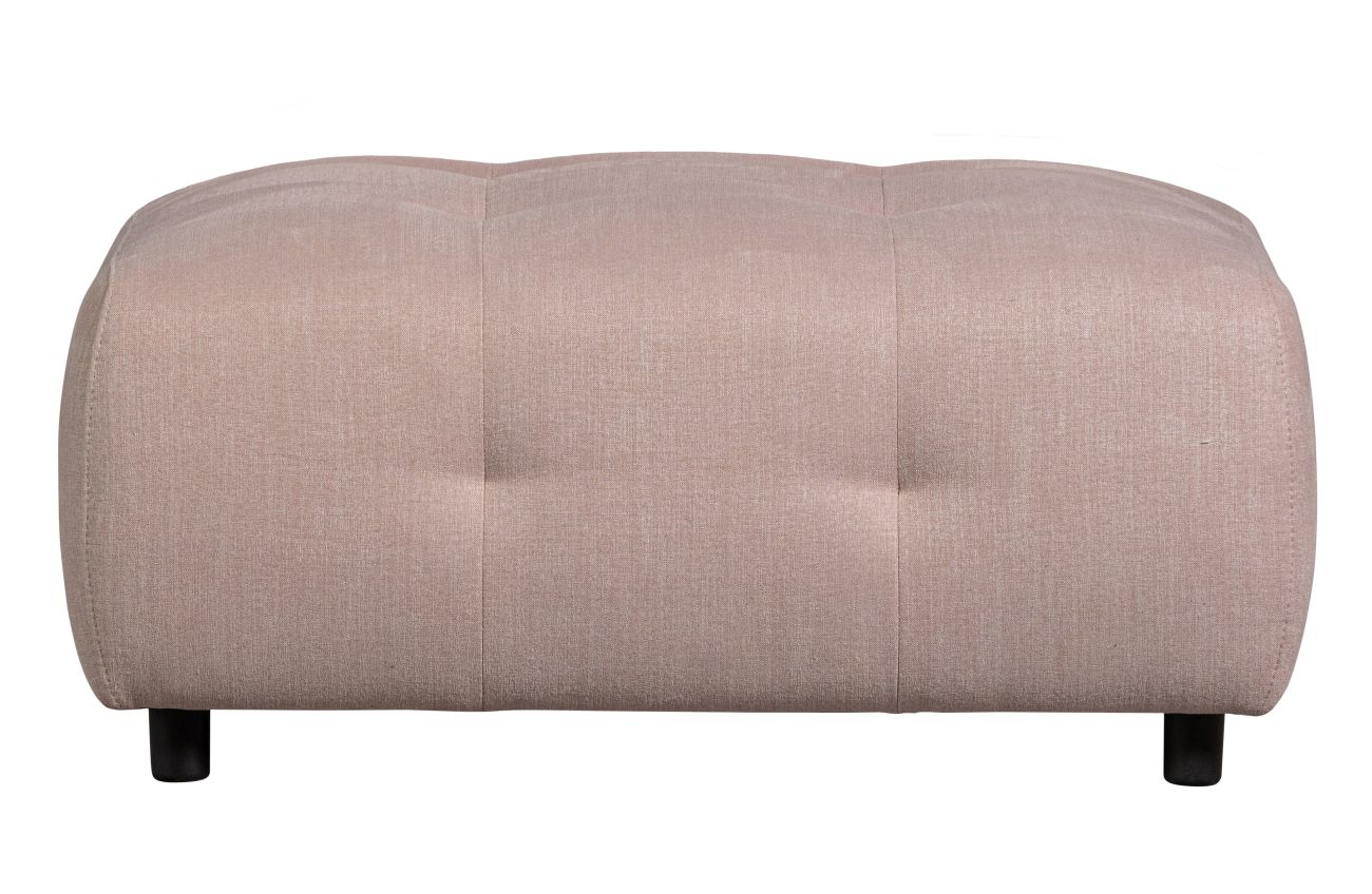 Hocker Louis aus Flachgewebe, Rosa