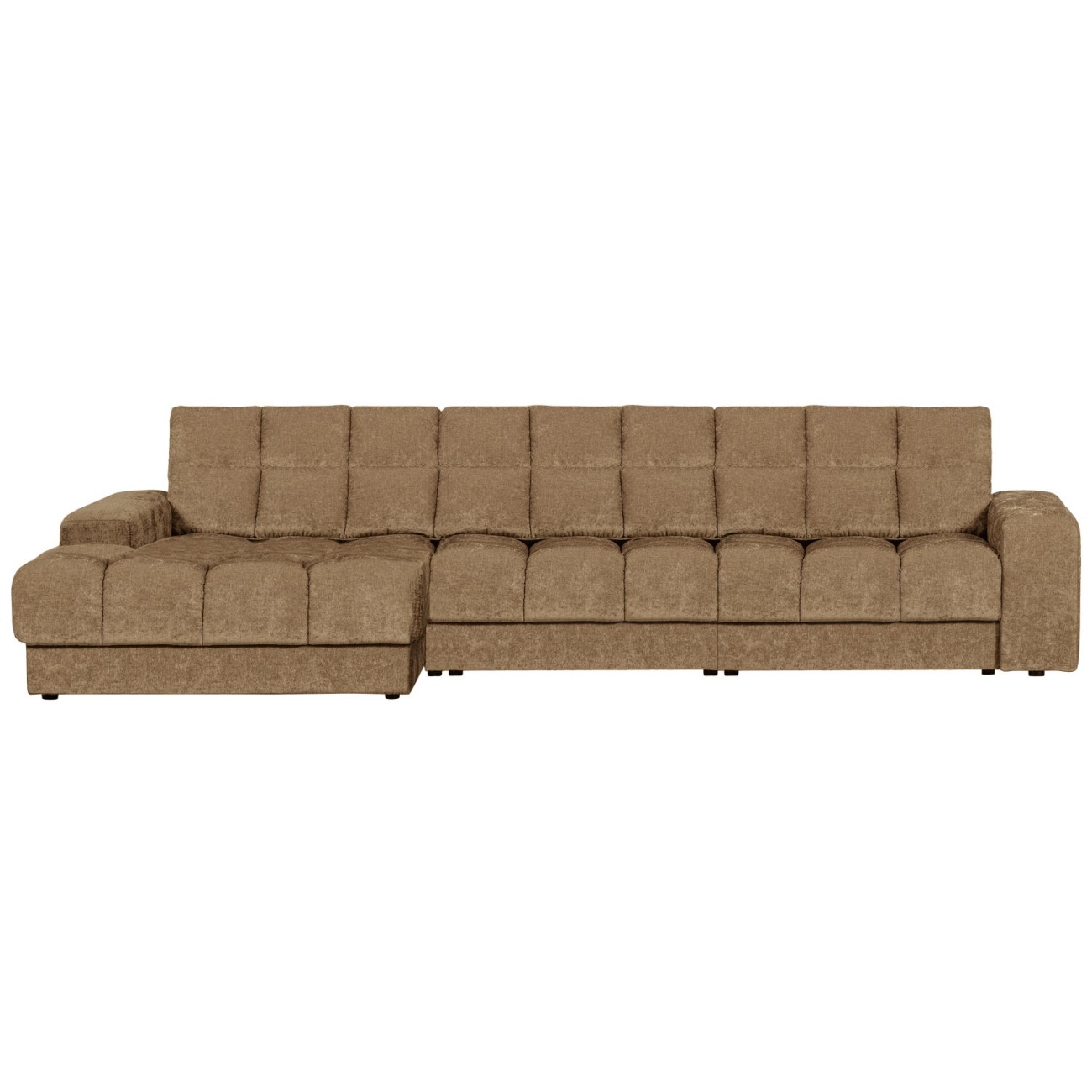 Chaiselongue Date aus Webstoff Links, Sand