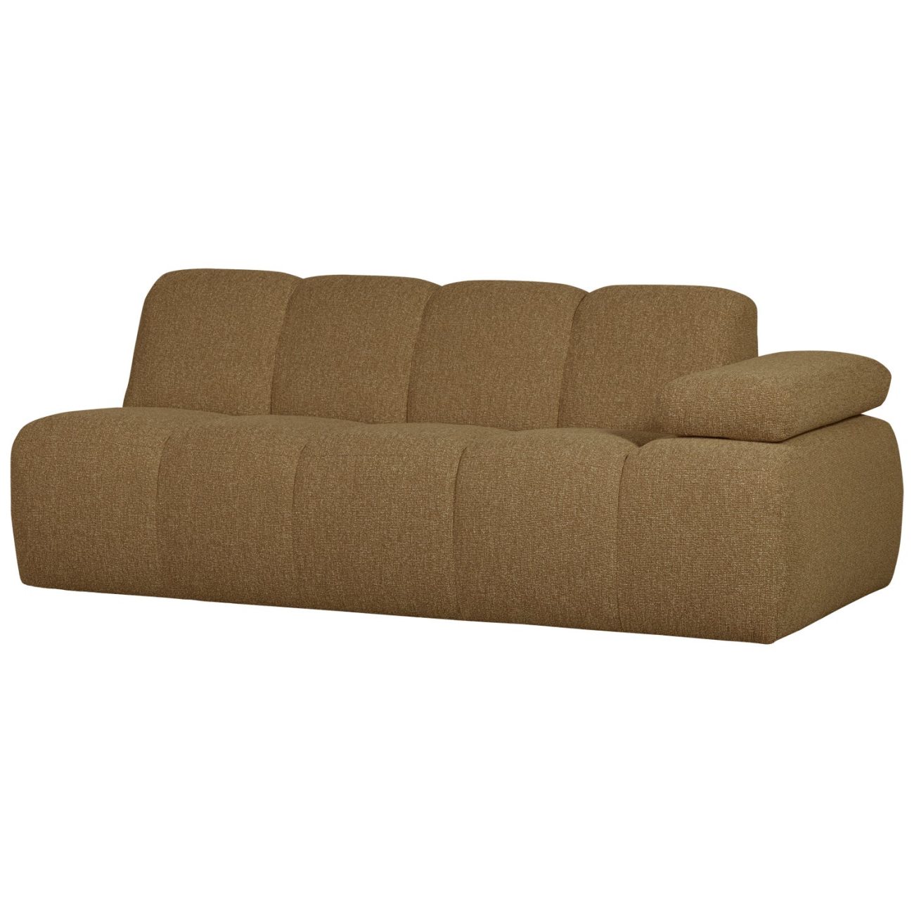 Modulsofa Mojo Boucle 2er Arm-Rechts, Gelb/Braun