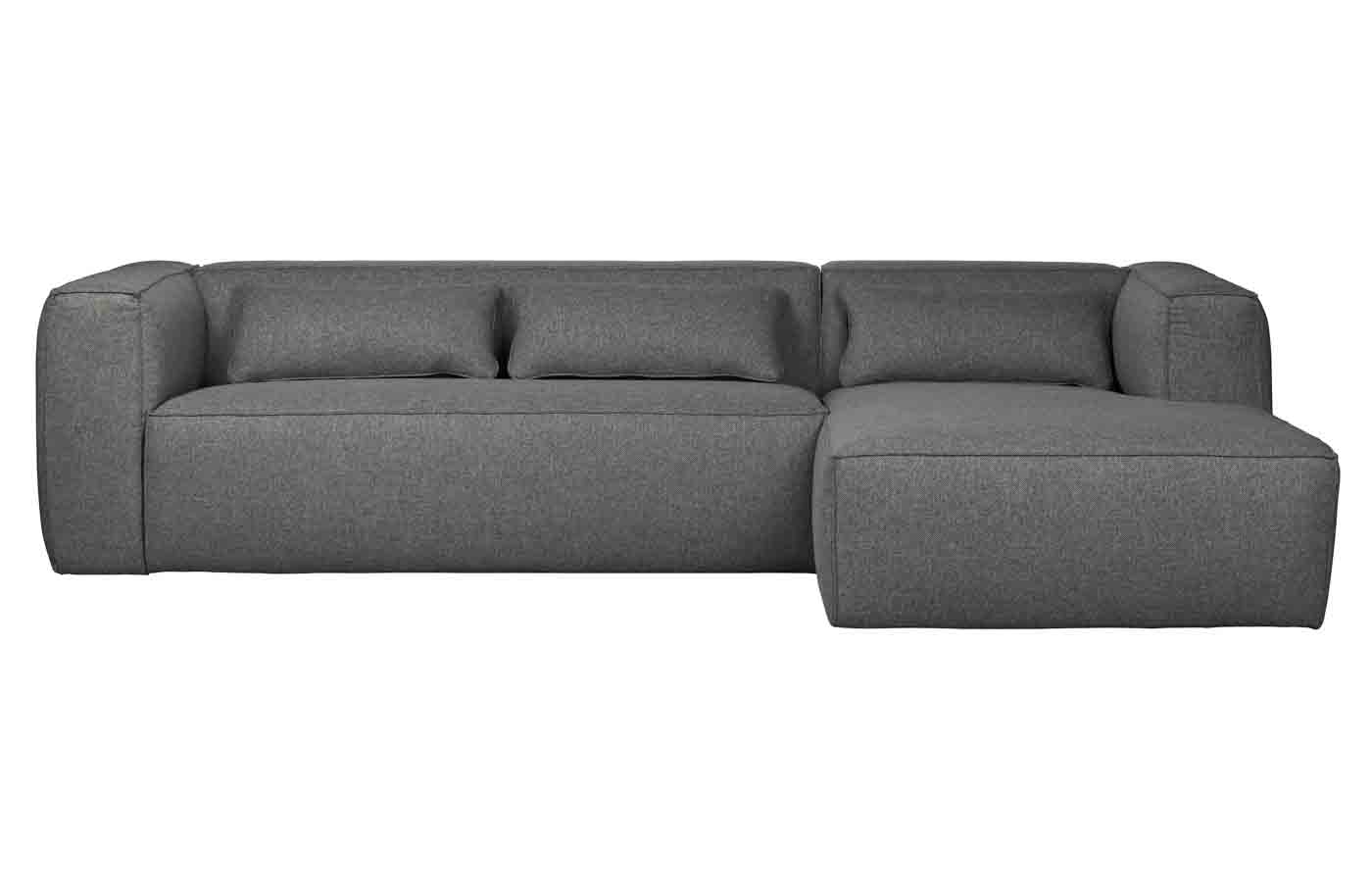 Ecksofa Bean Stoff, rechts Grau