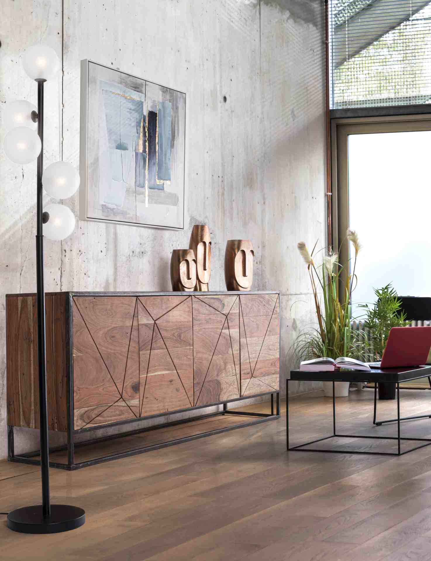 Sideboard Egon aus Akazienholz, 175 cm