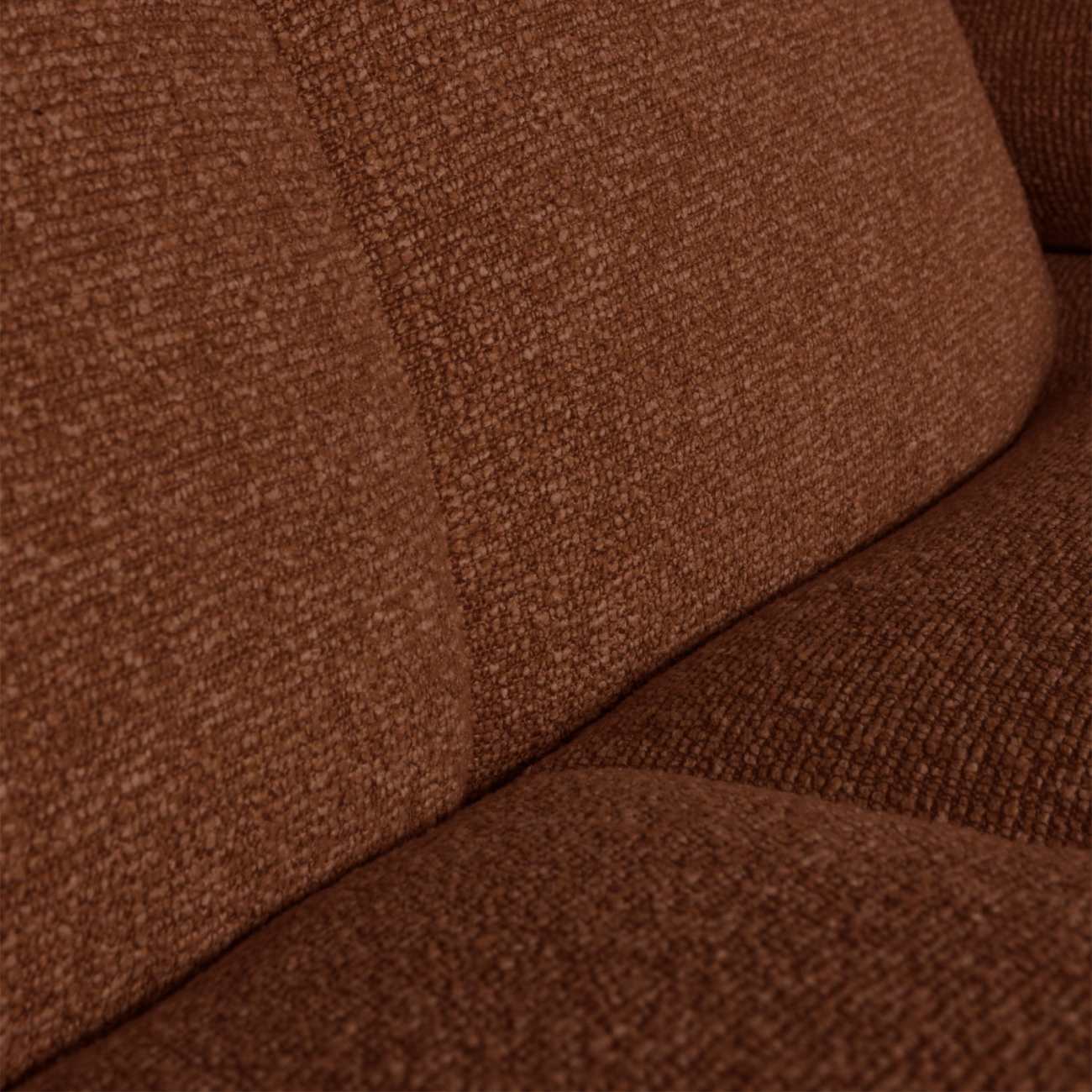 Chaiselongue Mojo aus Boucle-Stoff Links, Rostbraun