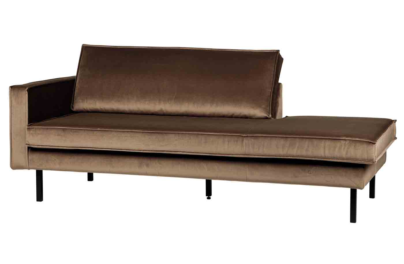 Recamiere Rodeo Daybed Samt, links Taupe