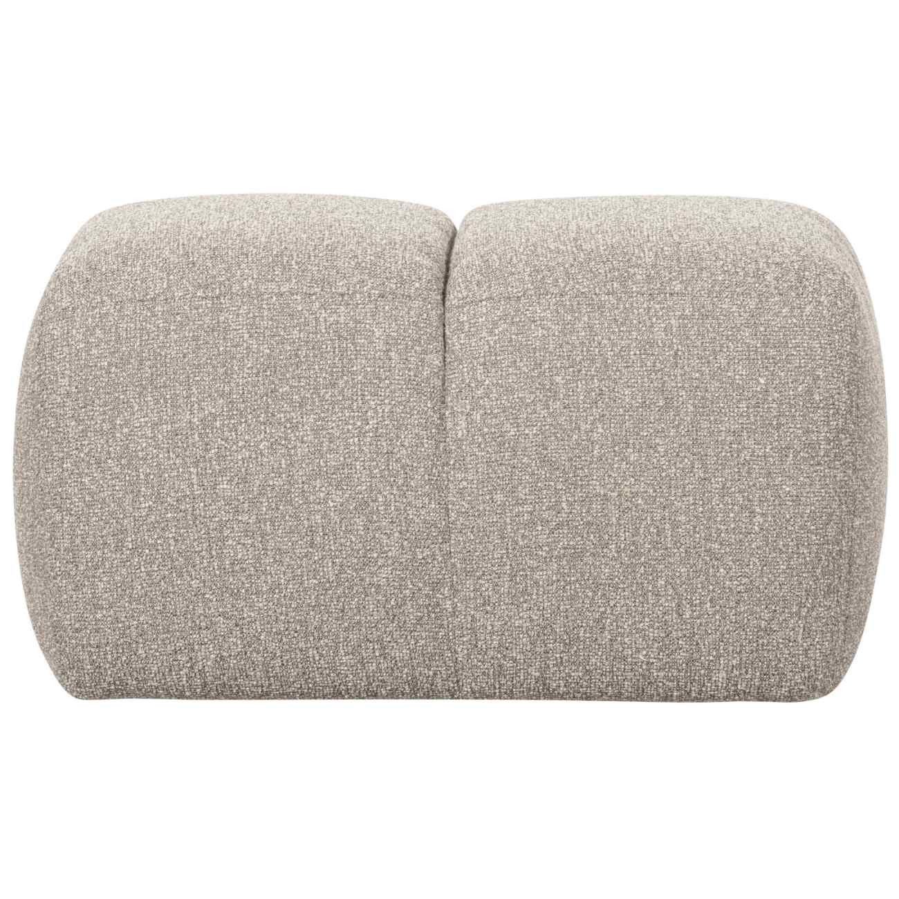 Hocker Mojo aus Boucle-Stoff, Beige