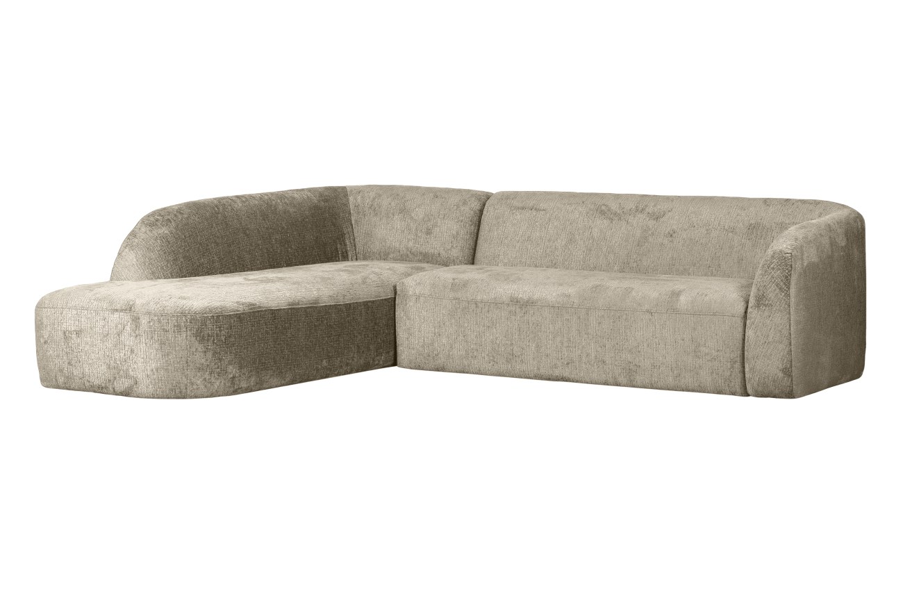 Ecksofa Sloping aus Struktursamt Links, Wheatfield