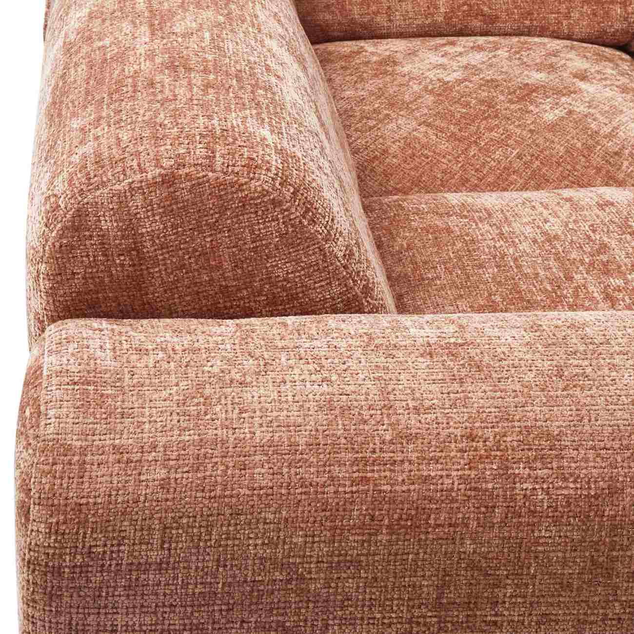 Ecksofa Cloud aus Chenille-Stoff Links, Terra