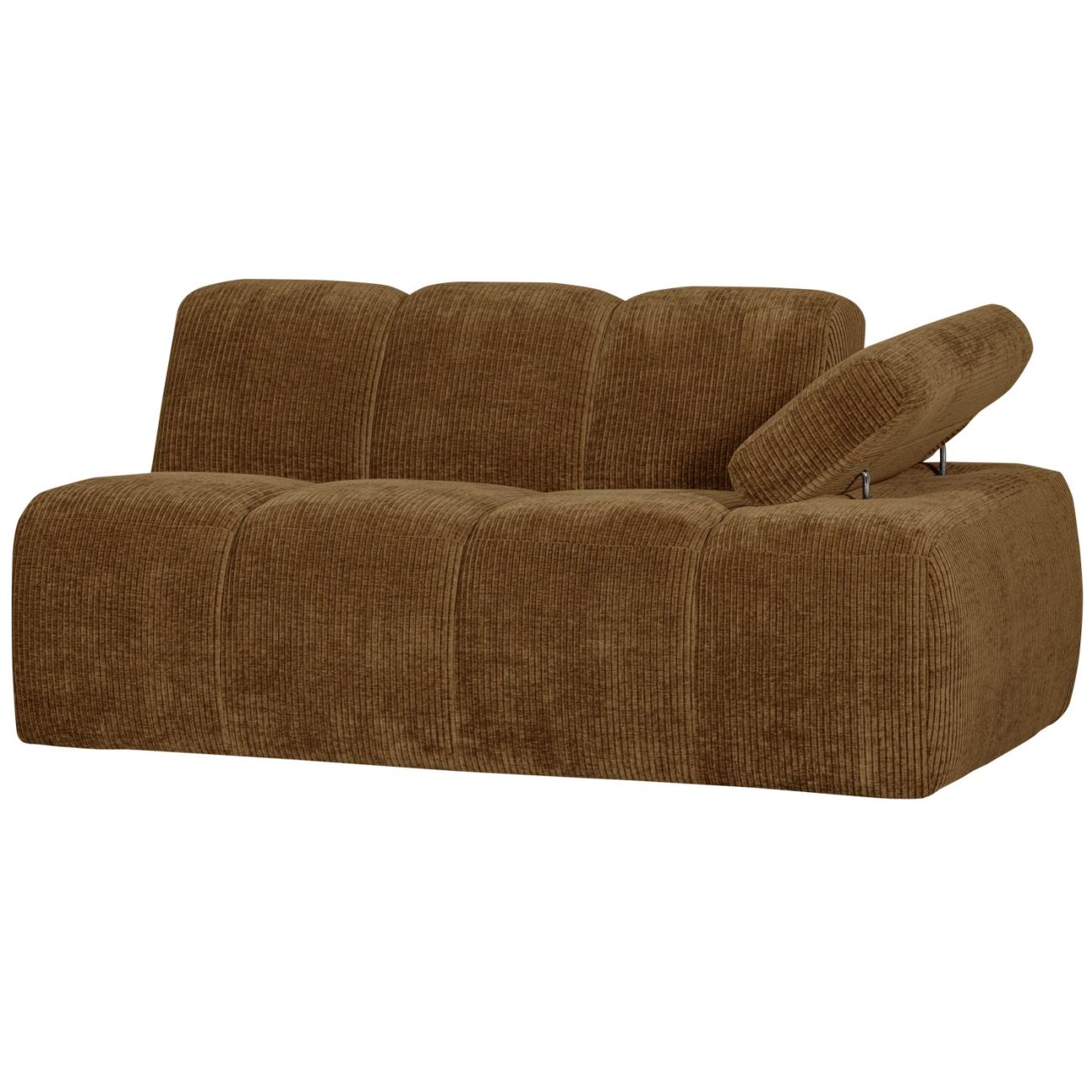 Modulsofa Mojo Flachcord 1,5er Arm-Rechts, Honiggelb