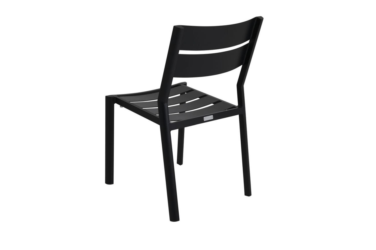 Gartenstuhl Delia aus Metall, Schwarz