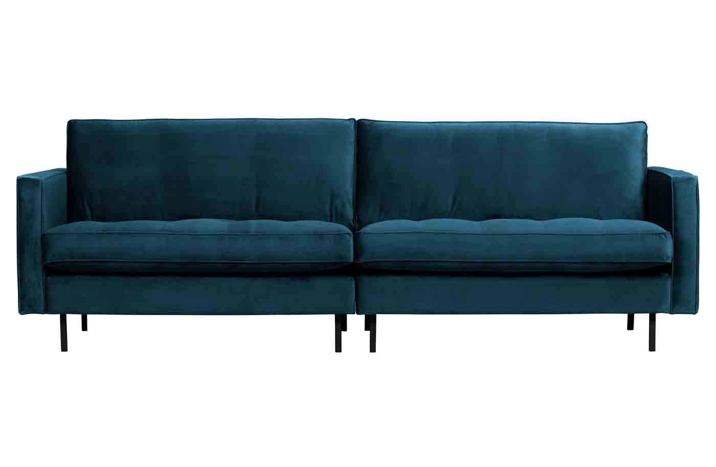 Sofa Rodeo Classic 3 Sitzer Samt, Blau