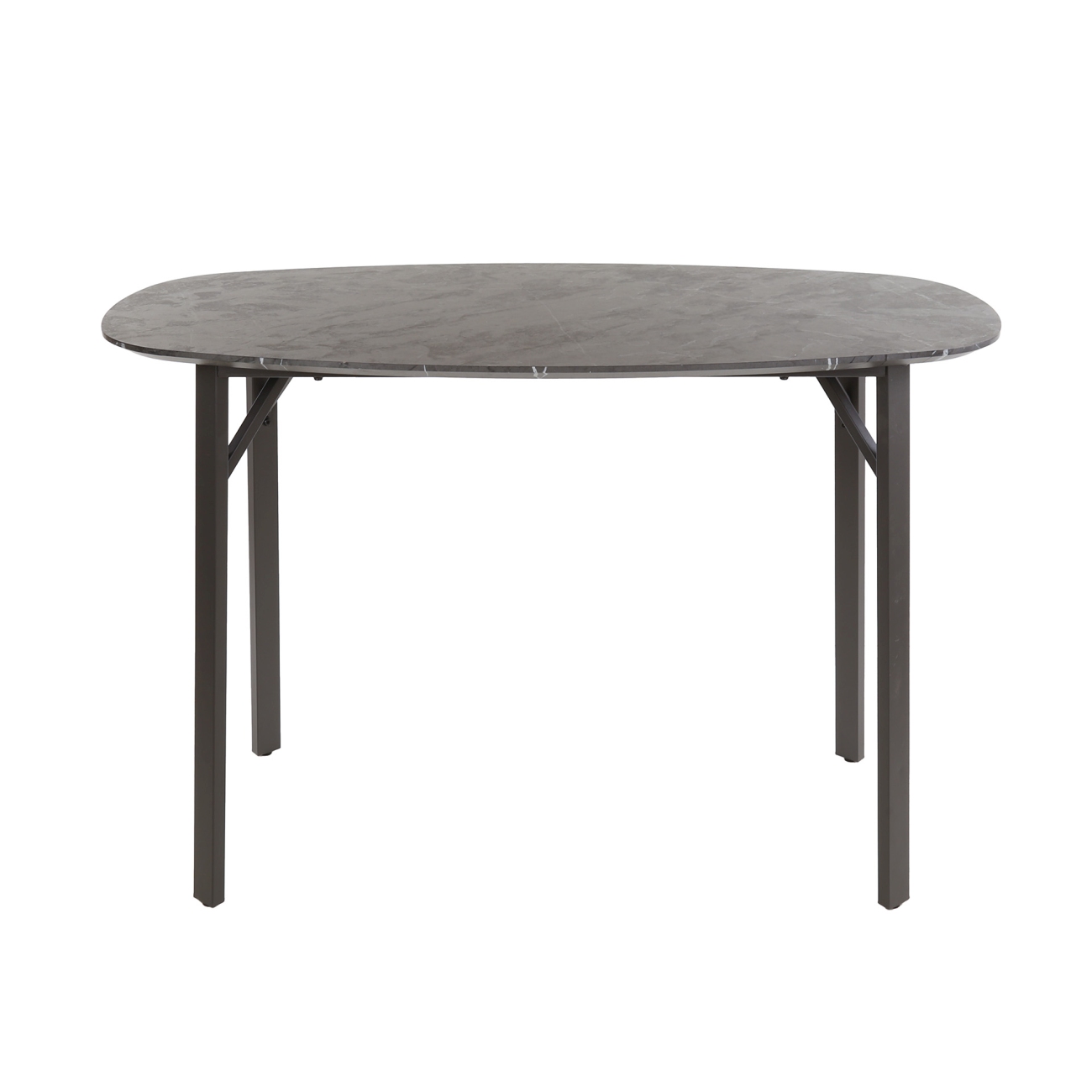 Ovaler Bartisch Melamik - schwarze Keramikoptik, 140 x 75 cm