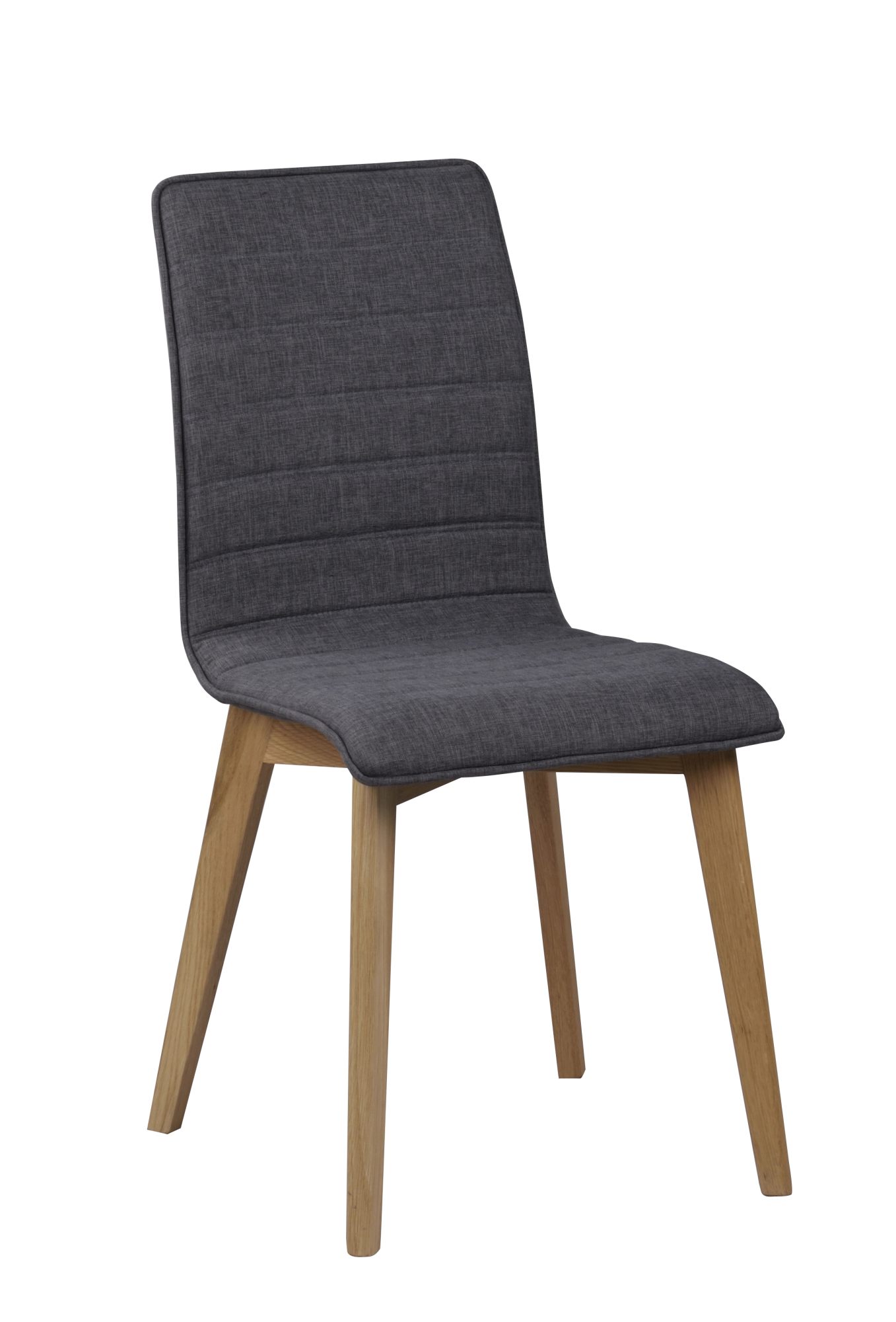 Stuhl Gracy 2er Set, Dunkelgrau / Eiche
