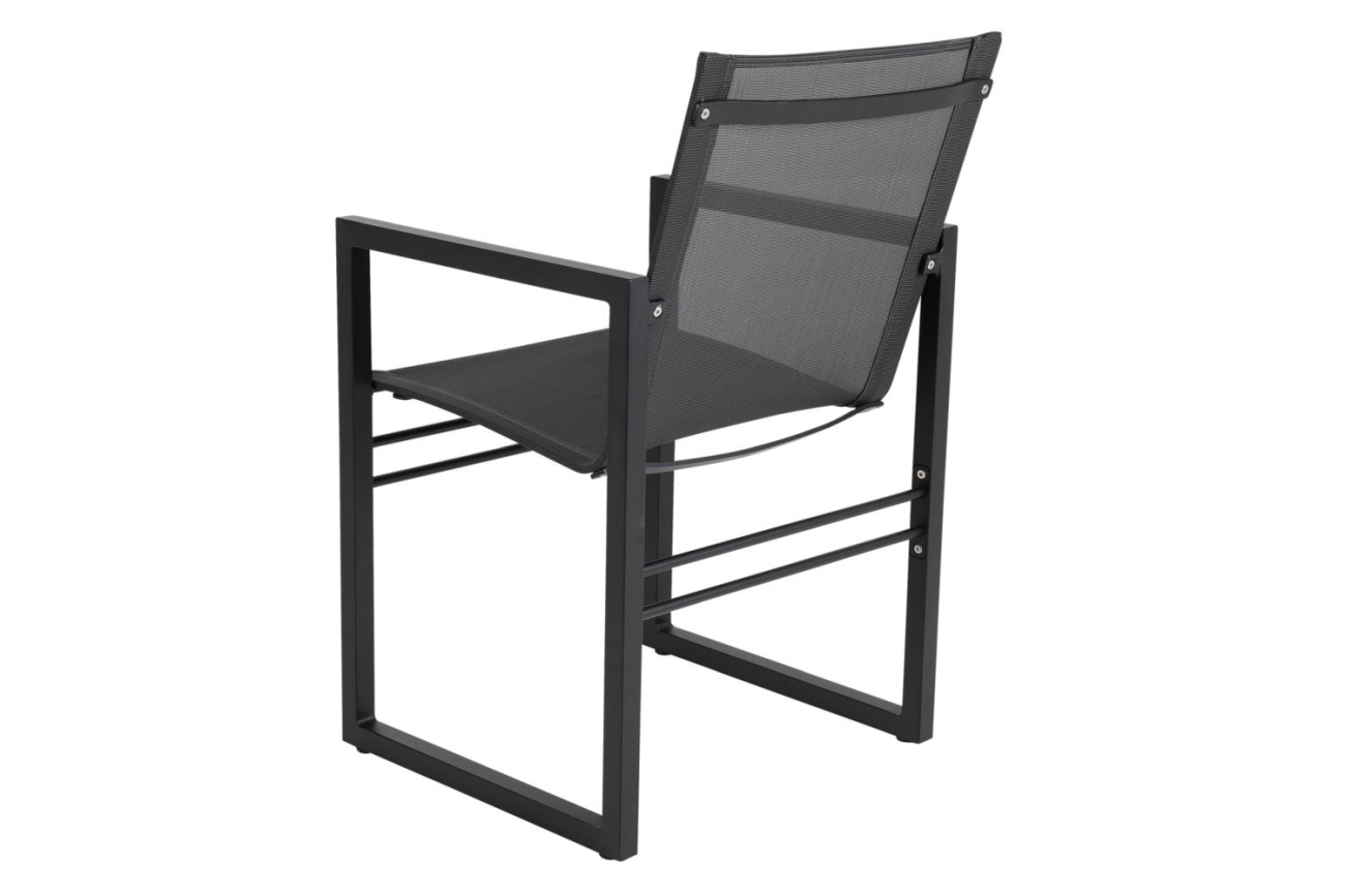 Gartenstuhl Vevi aus Metall, Schwarz