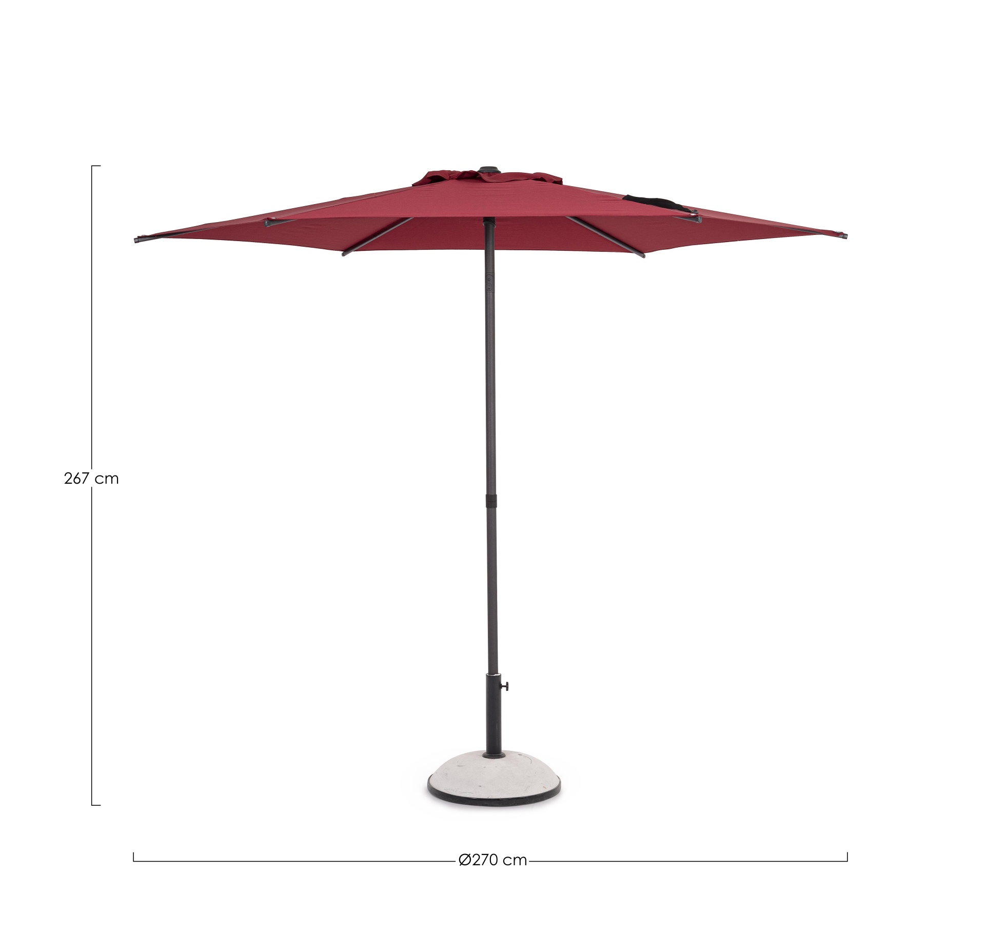 Sonnenschirm Samba Ø 300 cm, Rot