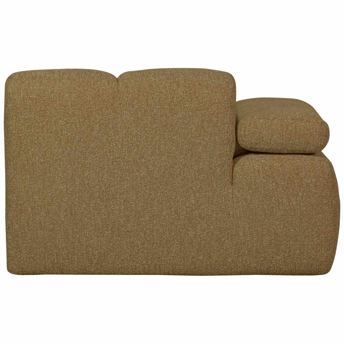 Modulsofa Mojo Boucle 1er Arm-Links, Gelb/Braun