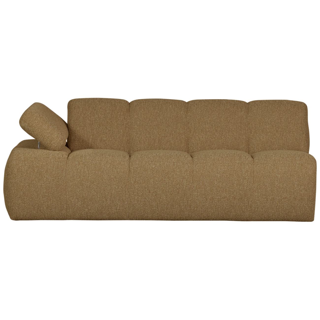 Modulsofa Mojo Boucle 2er Arm-Links, Gelb/Braun