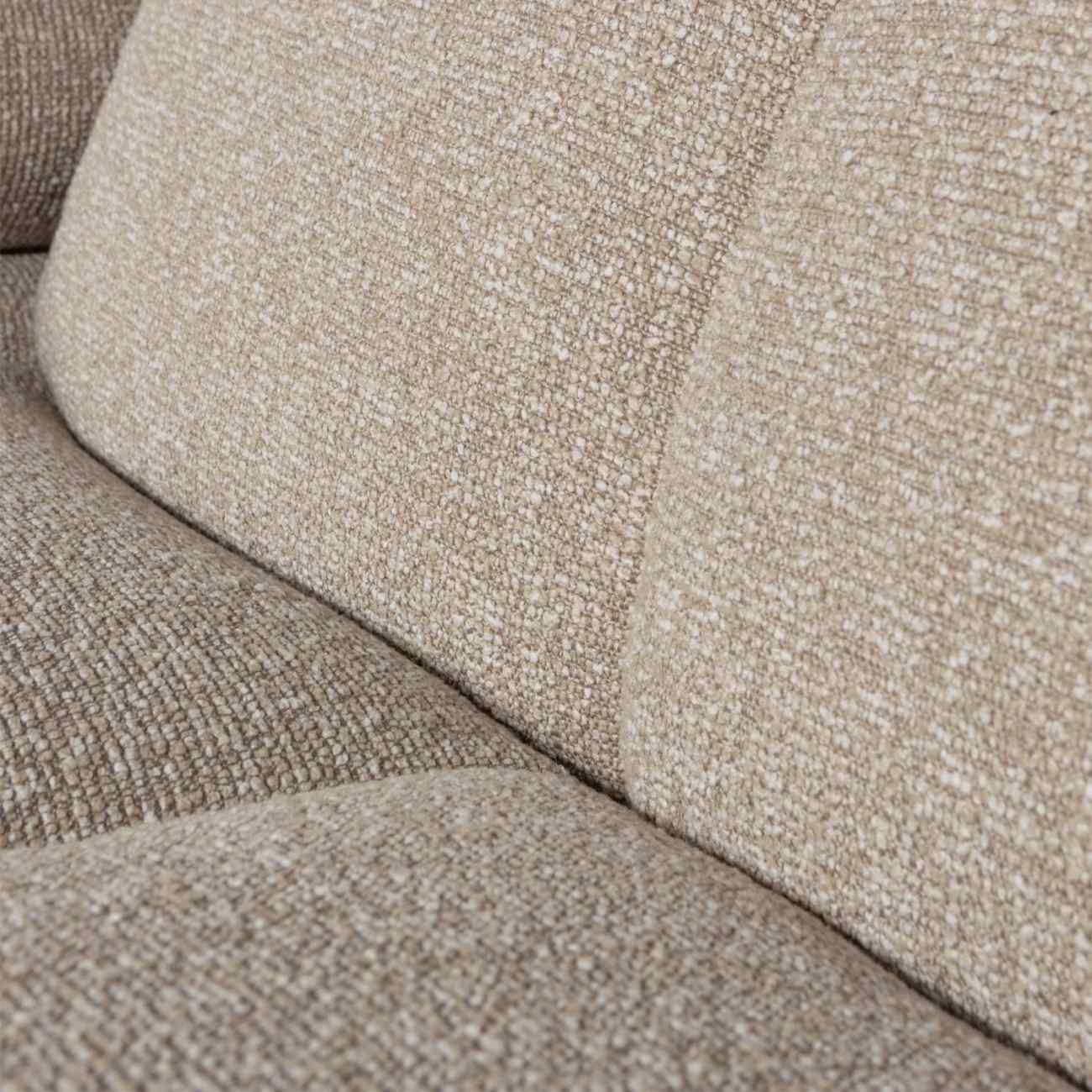 Chaiselongue Mojo aus Boucle-Stoff Rechts, Beige