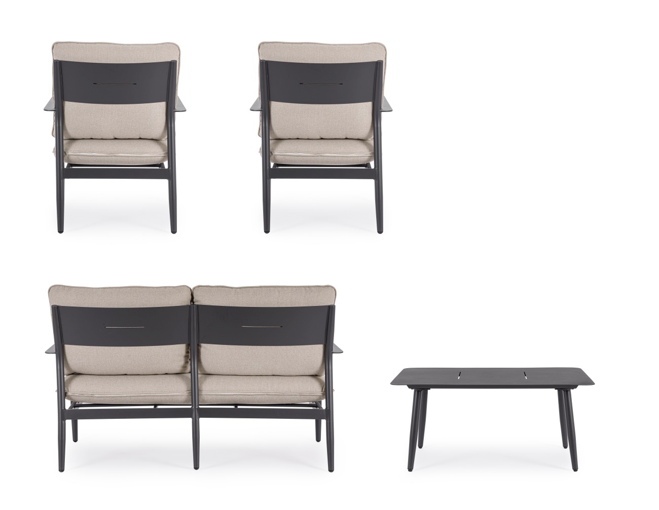 Garten-Set Nebula 4er Gruppe, Anthrazit