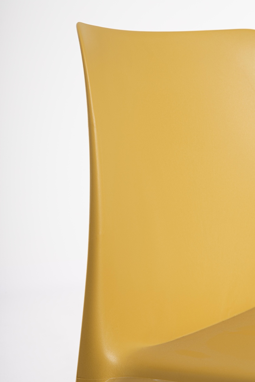 Stuhl Chloris 4er-Set aus Kunststoff, Ocker