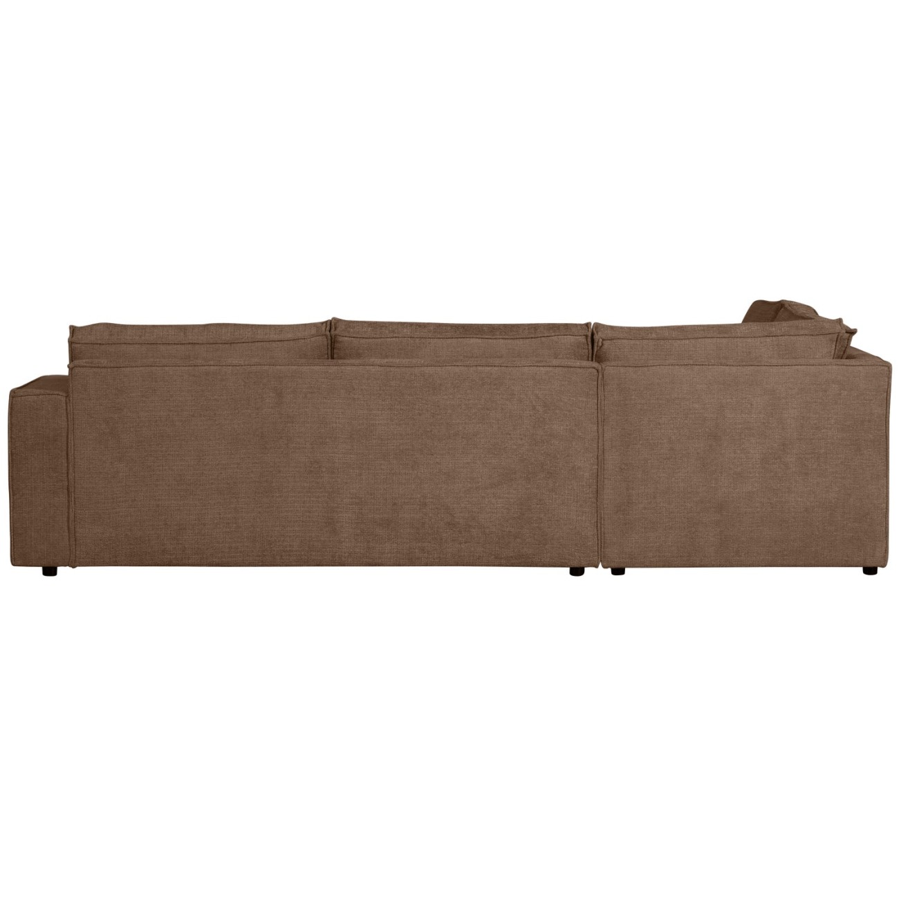 Ecksofa Hajo aus Chenille-Stoff Links, Mud