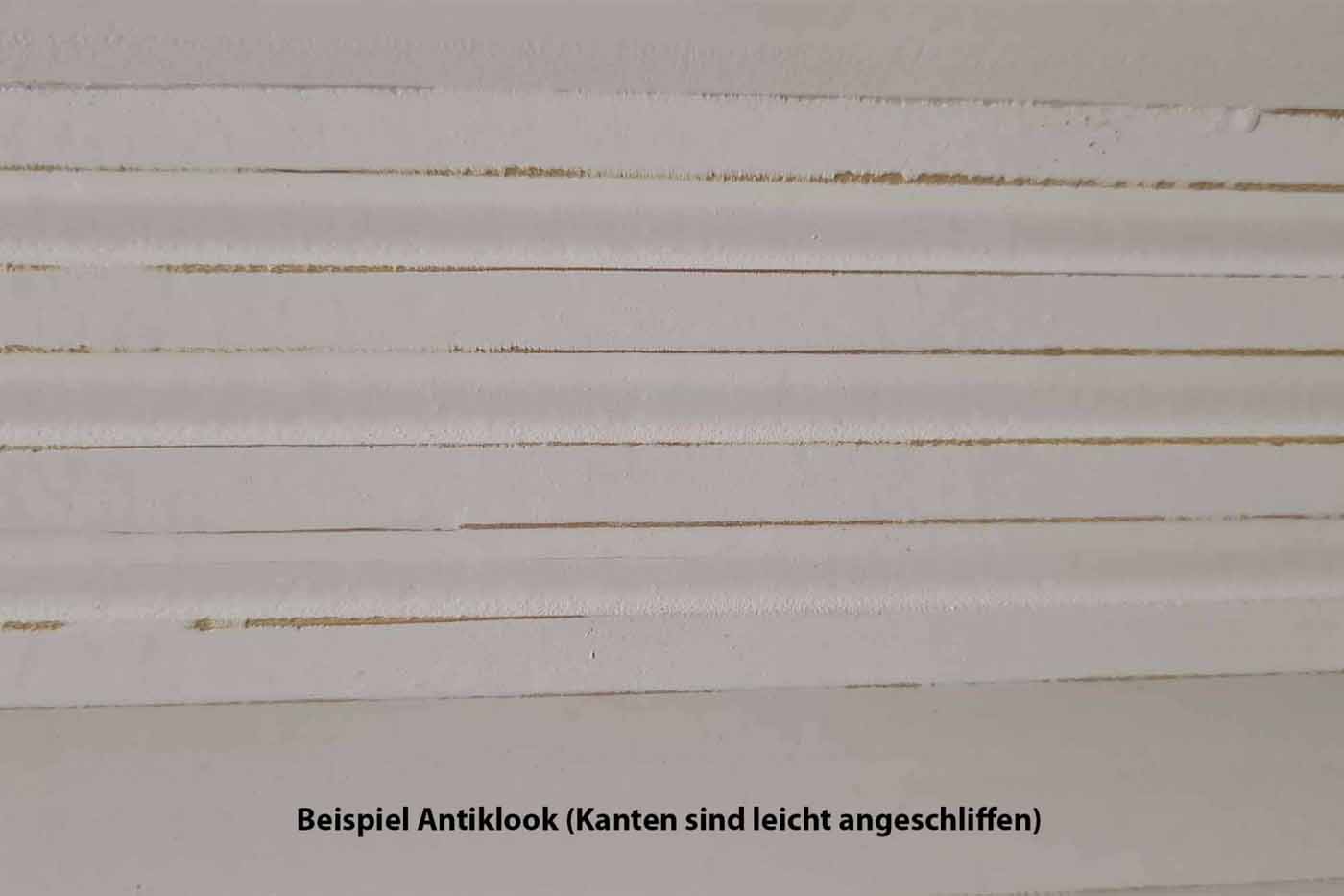 Vitrine Landhaus aus Kiefernholz, 2 Türen, 2 Glastüren, 8 Schubladen