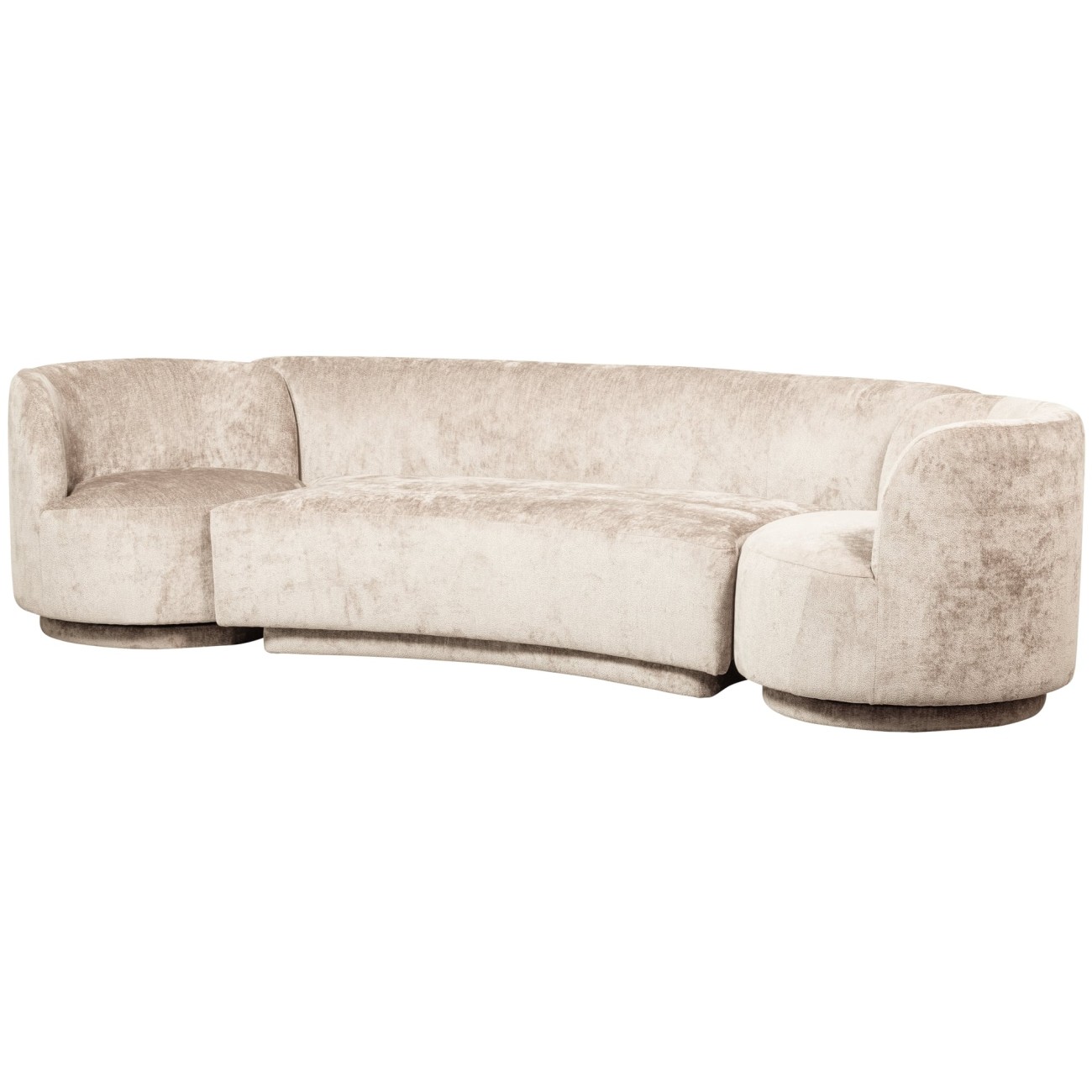 Sofa Combi-Popular: Bank+Sessel, Natur