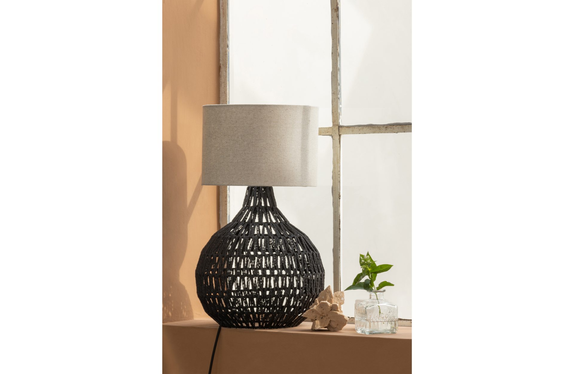 Tischlampe Macy aus Rattan