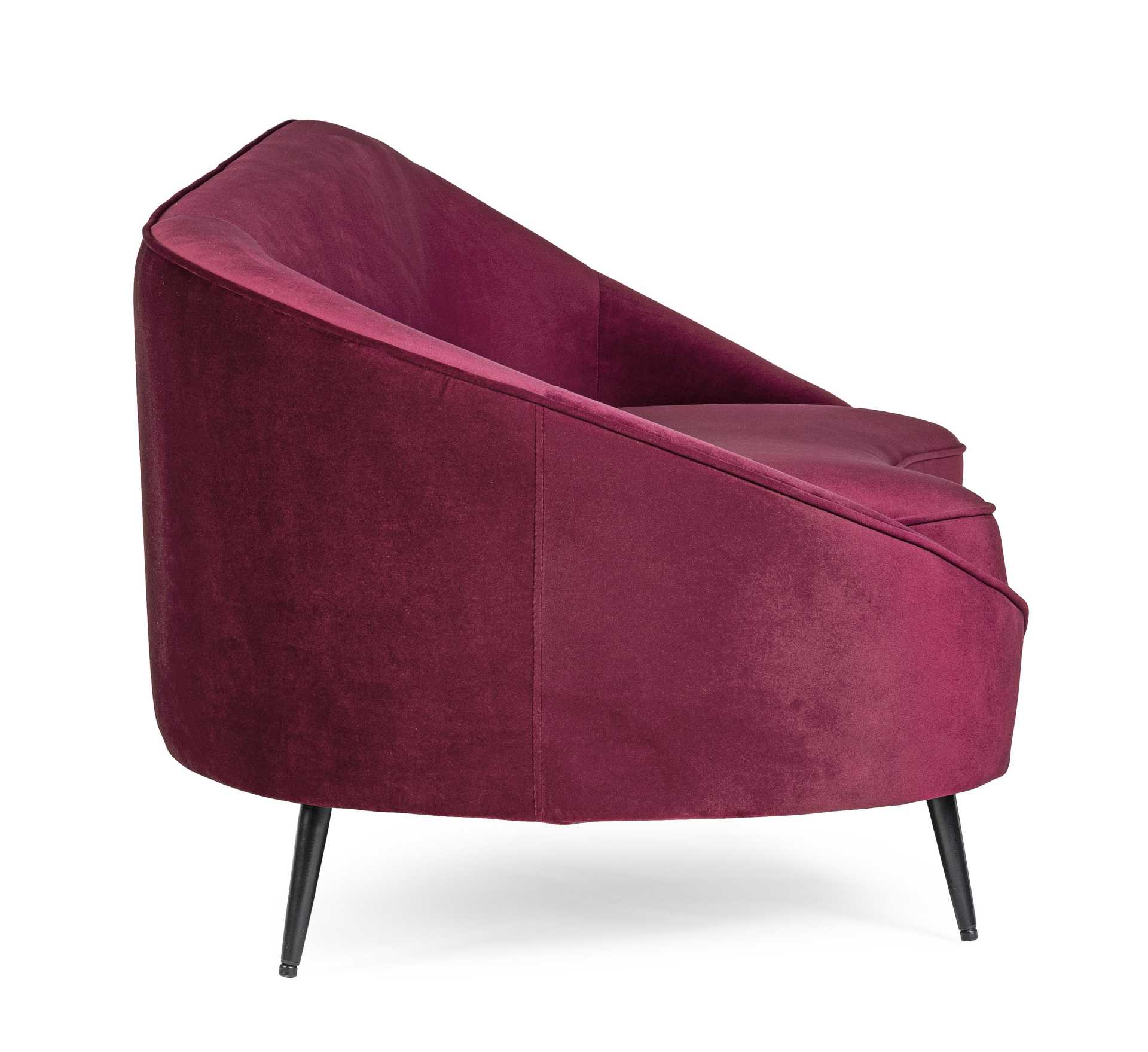 2-Sitzer Sofa Seraphin in Samt-Optik, Rot