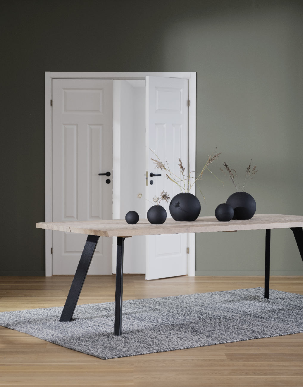 Esstisch Fred 240x100cm, Eiche Weiß pigmentiert