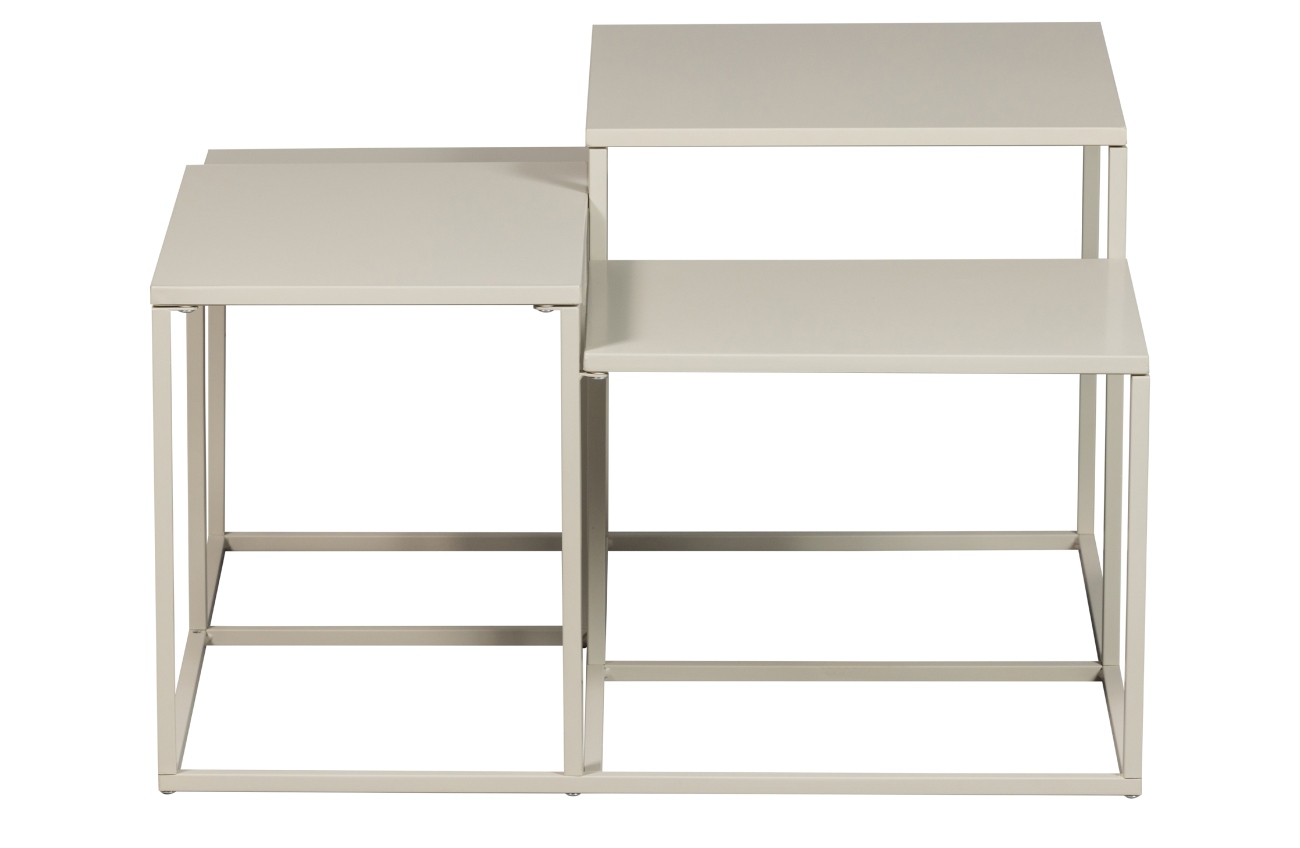 Couchtisch Mida aus Metall, Creme