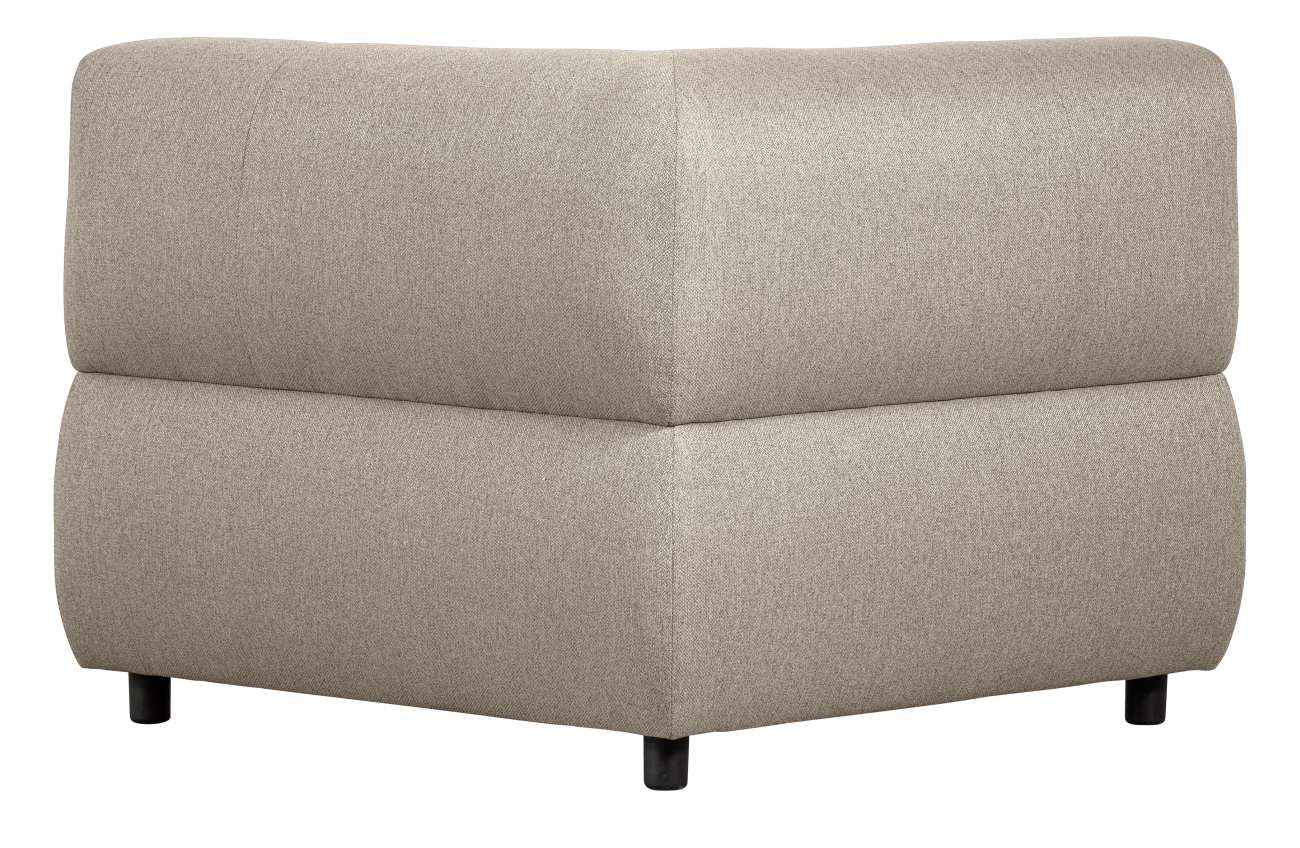 Modulsofa Louis Eck-Element aus gewebten Stoff, Creme