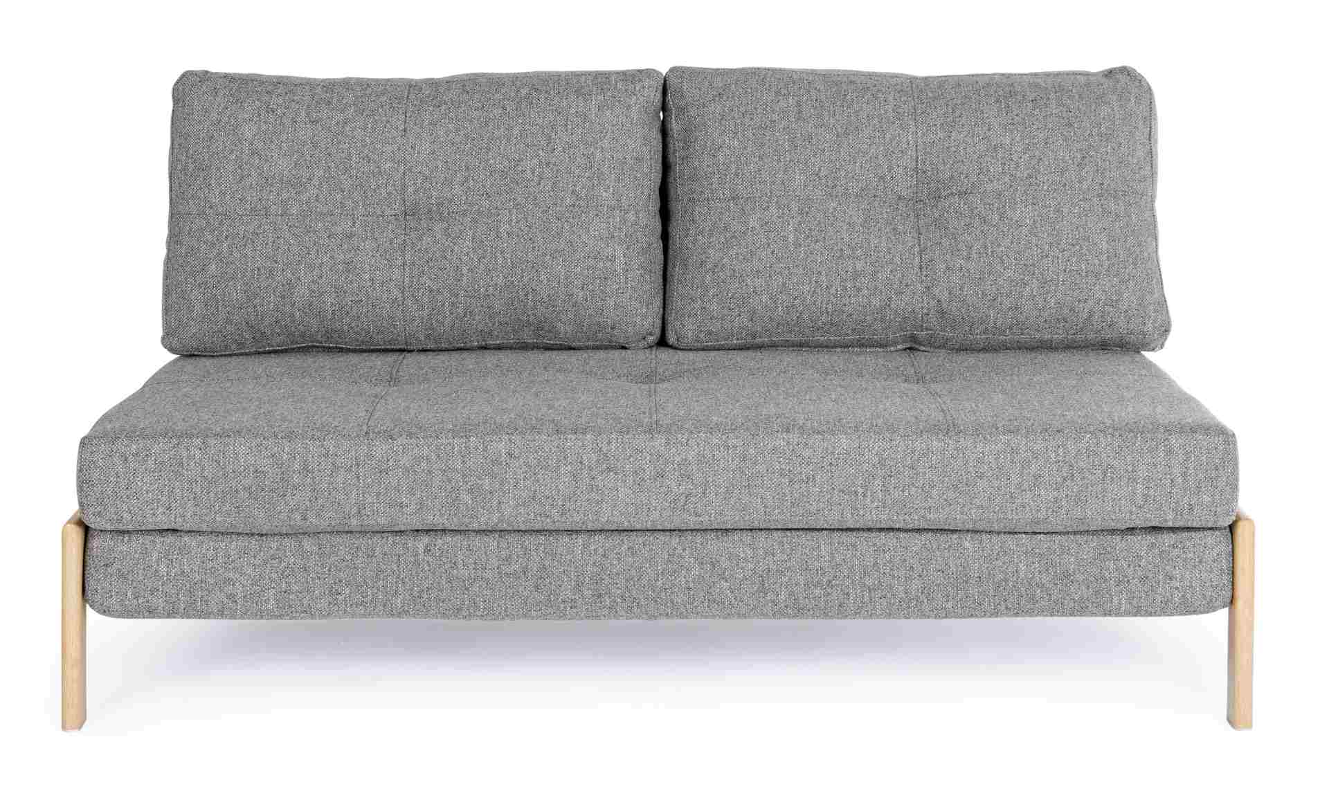 Schlafsofa Hayden mit Stoff-Bezug, 2-Sitzer, Grau