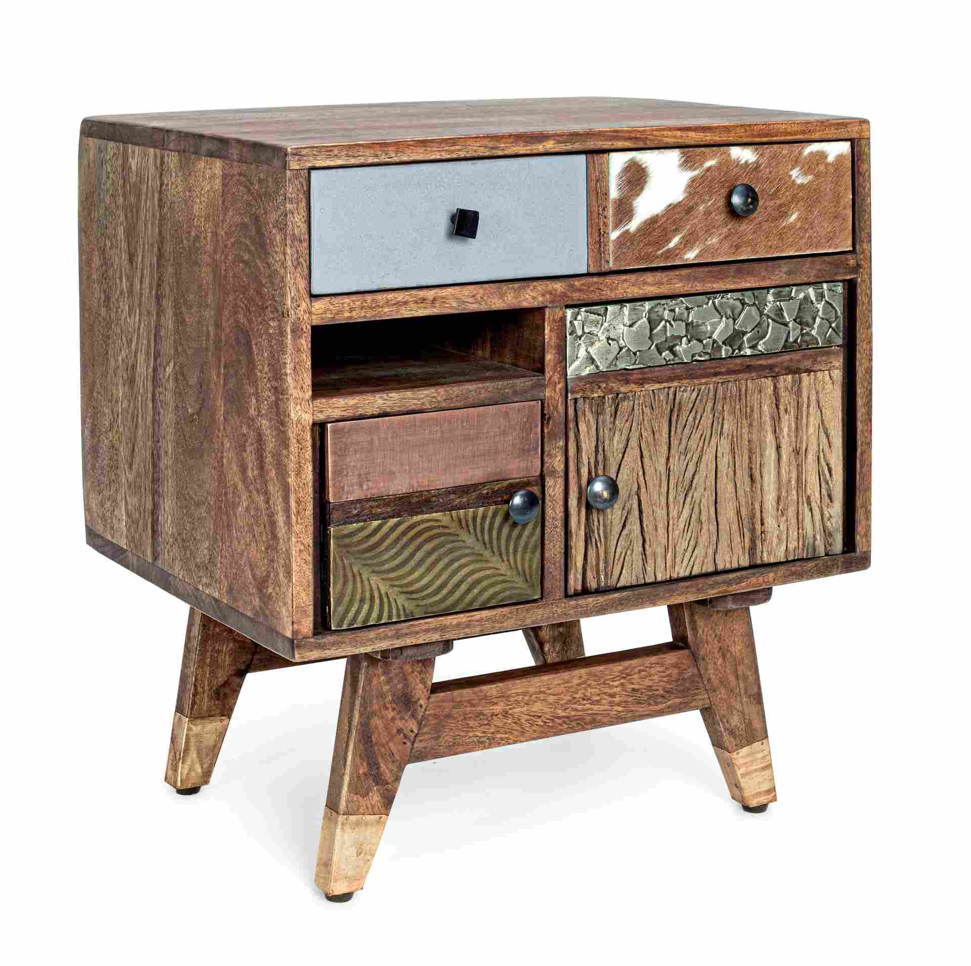 Nachttisch Dhaval aus Mangoholz, 50 cm