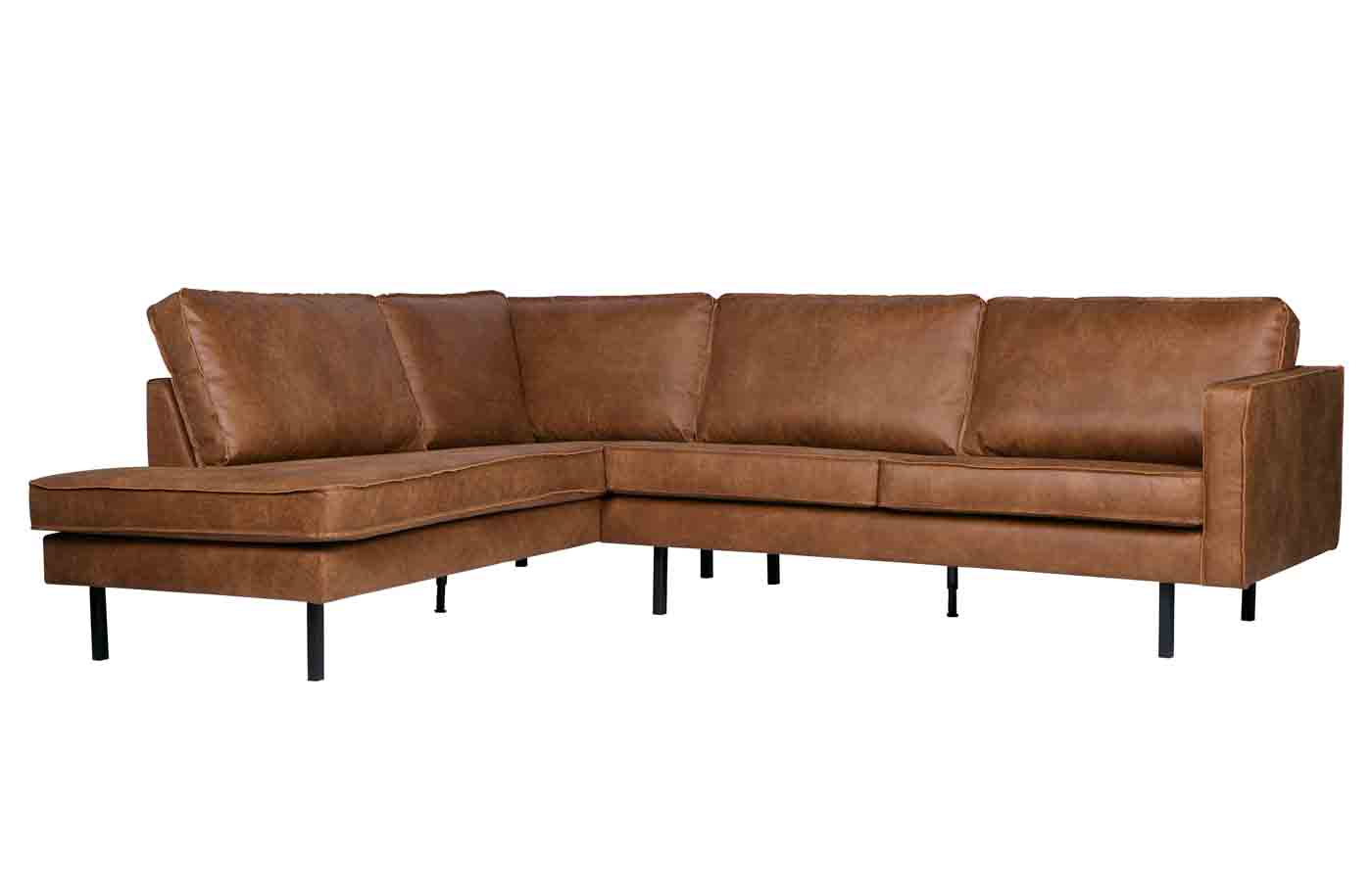 Rodeo Ecksofa Lederoptik, links Cognac