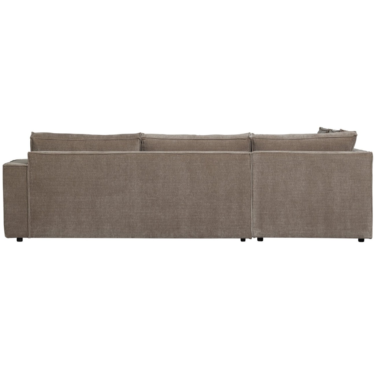 Ecksofa Hajo mit Cordbezug Links, Taupe