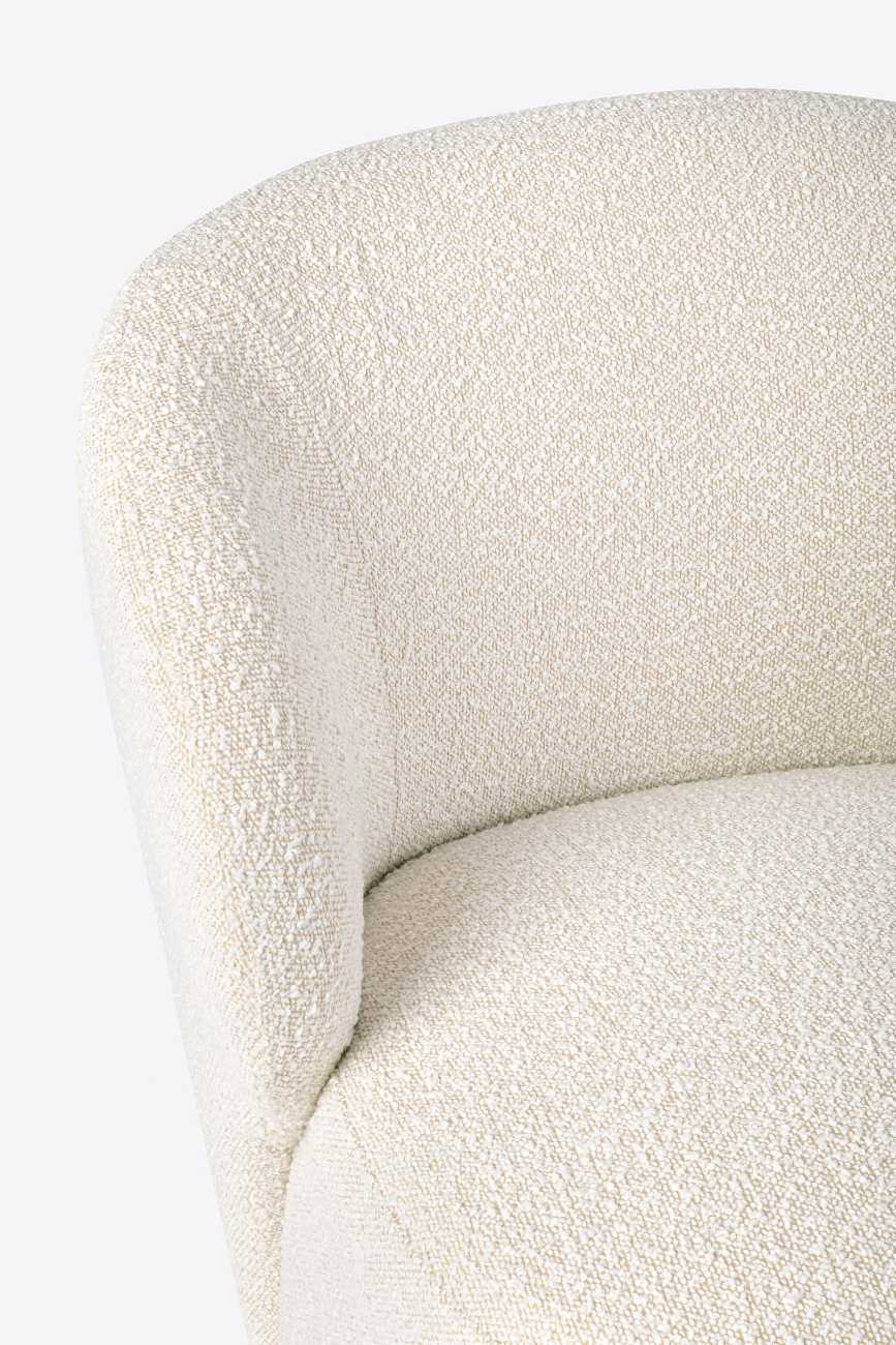 Sessel Babila aus Boucle-Stoff, Natur