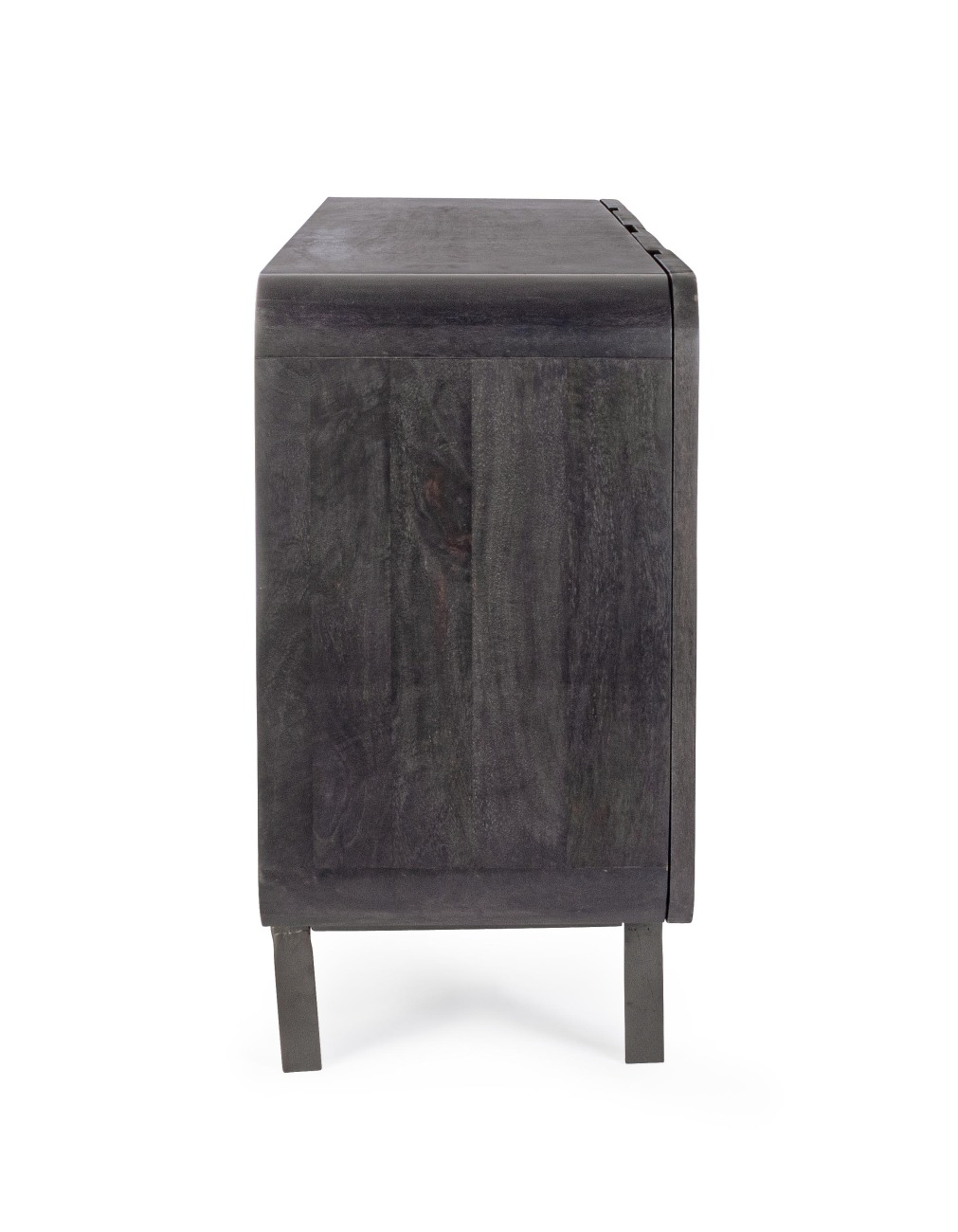 Sideboard Orissa aus Mangoholz Schwarz, 180 cm