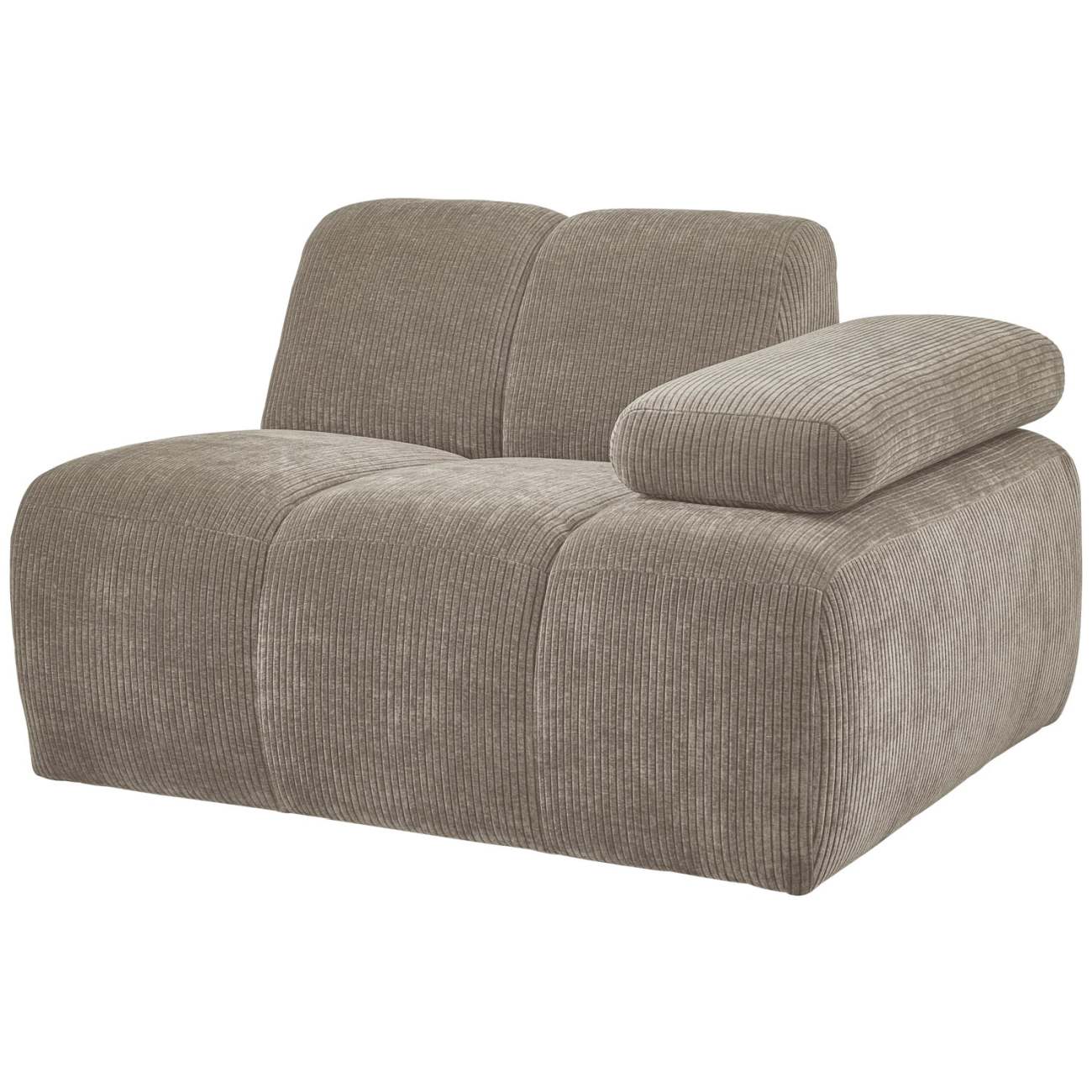 Modulsofa Mojo Flachcord 1er Arm-Rechts, Sand