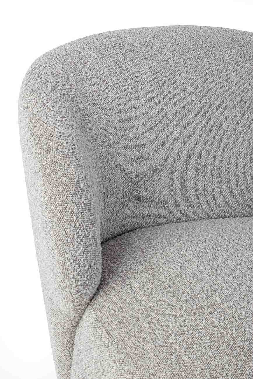 Sessel Babila aus Boucle-Stoff, Grau