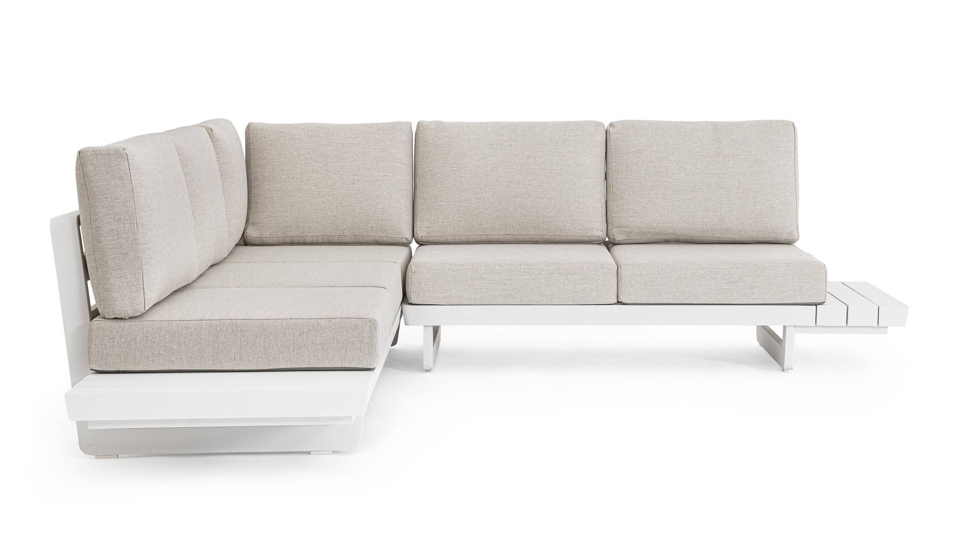 Ecksofa Infinity mit Kissen, Weiß